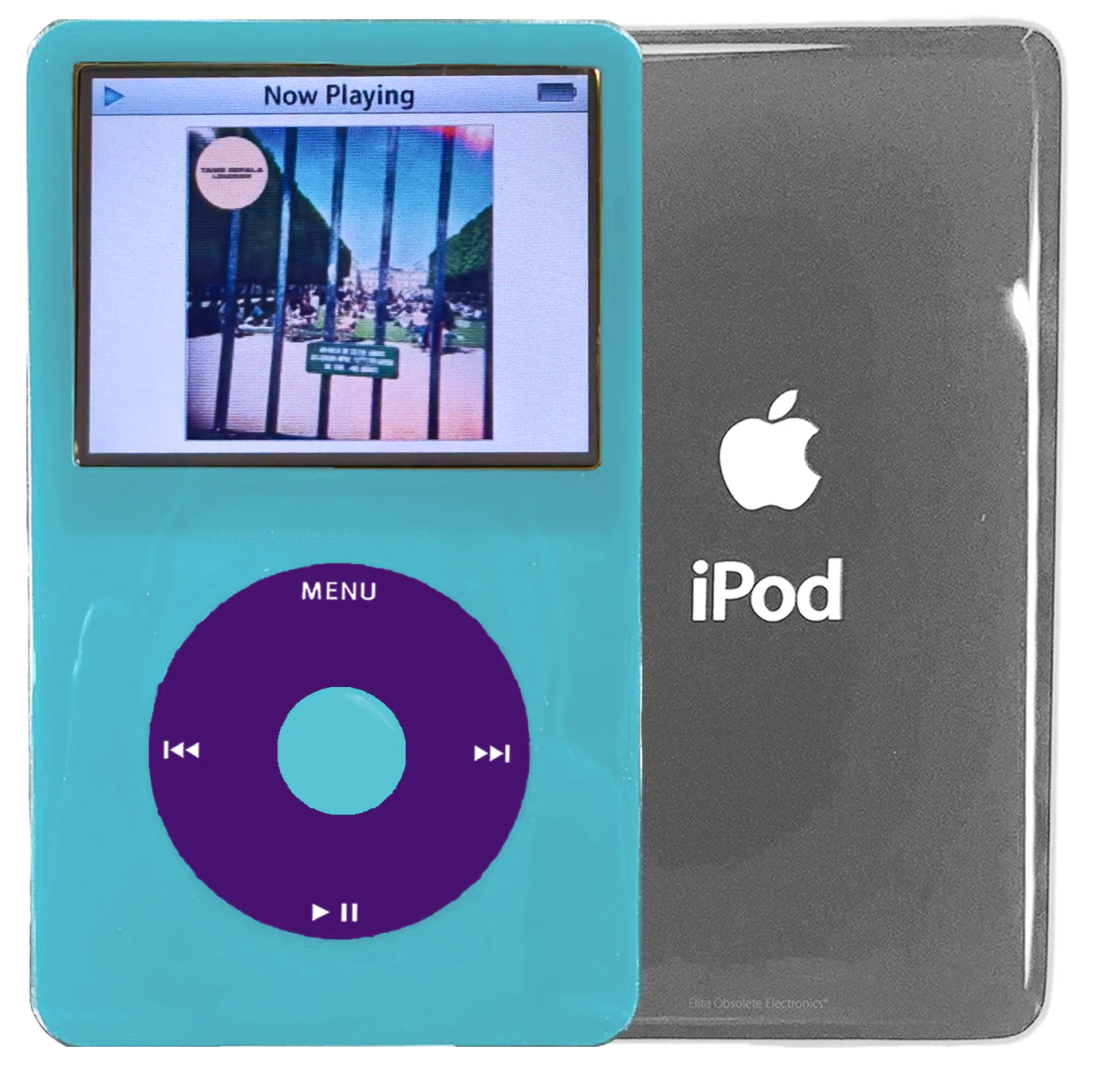 New Apple iPod Video Classic 5th & 5.5 Enhanced Light Blue / Purple / Light Blue (Silver)
