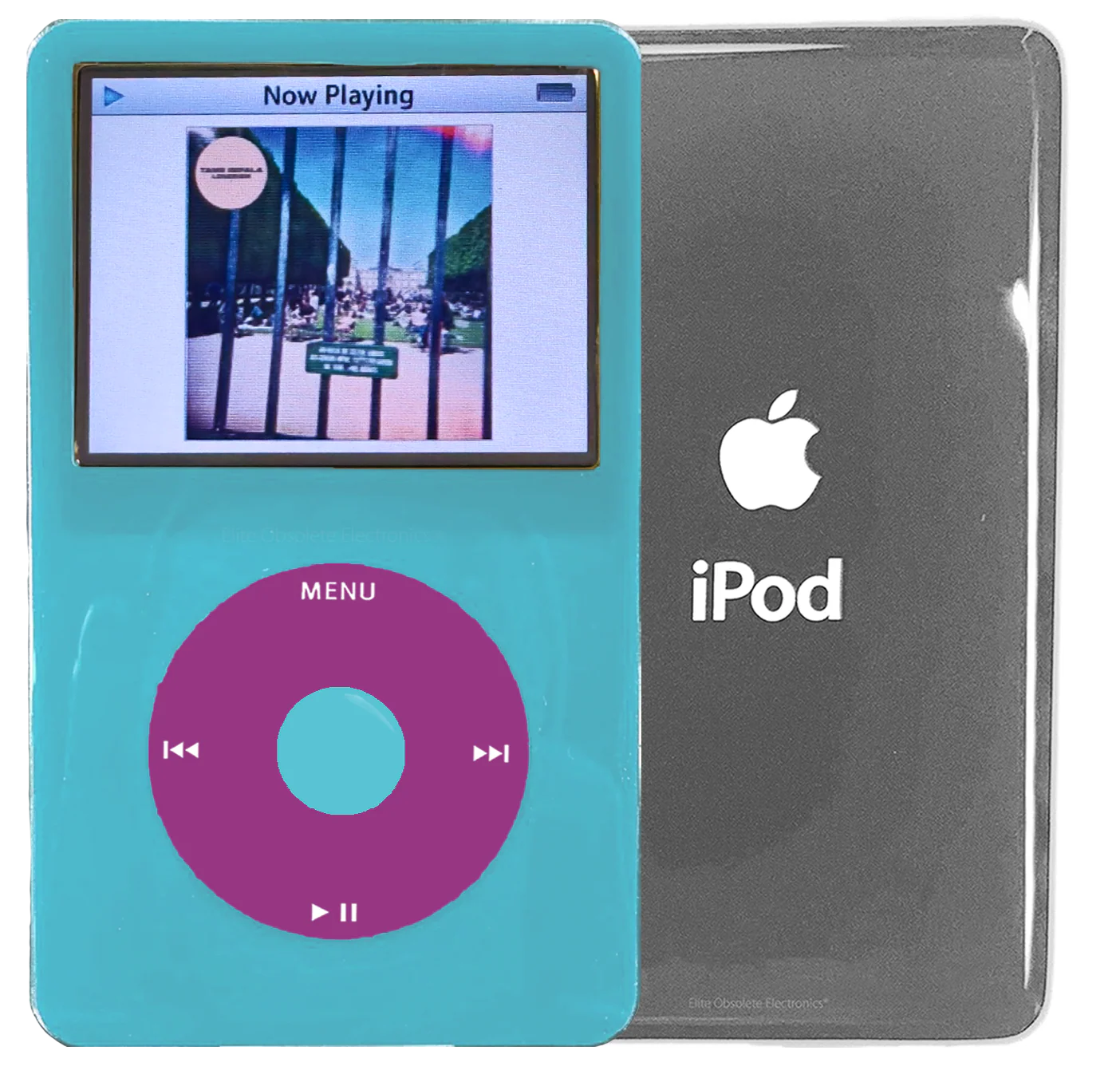 New Apple iPod Video Classic 5th & 5.5 Enhanced Light Blue / Pink / Light Blue (Silver)