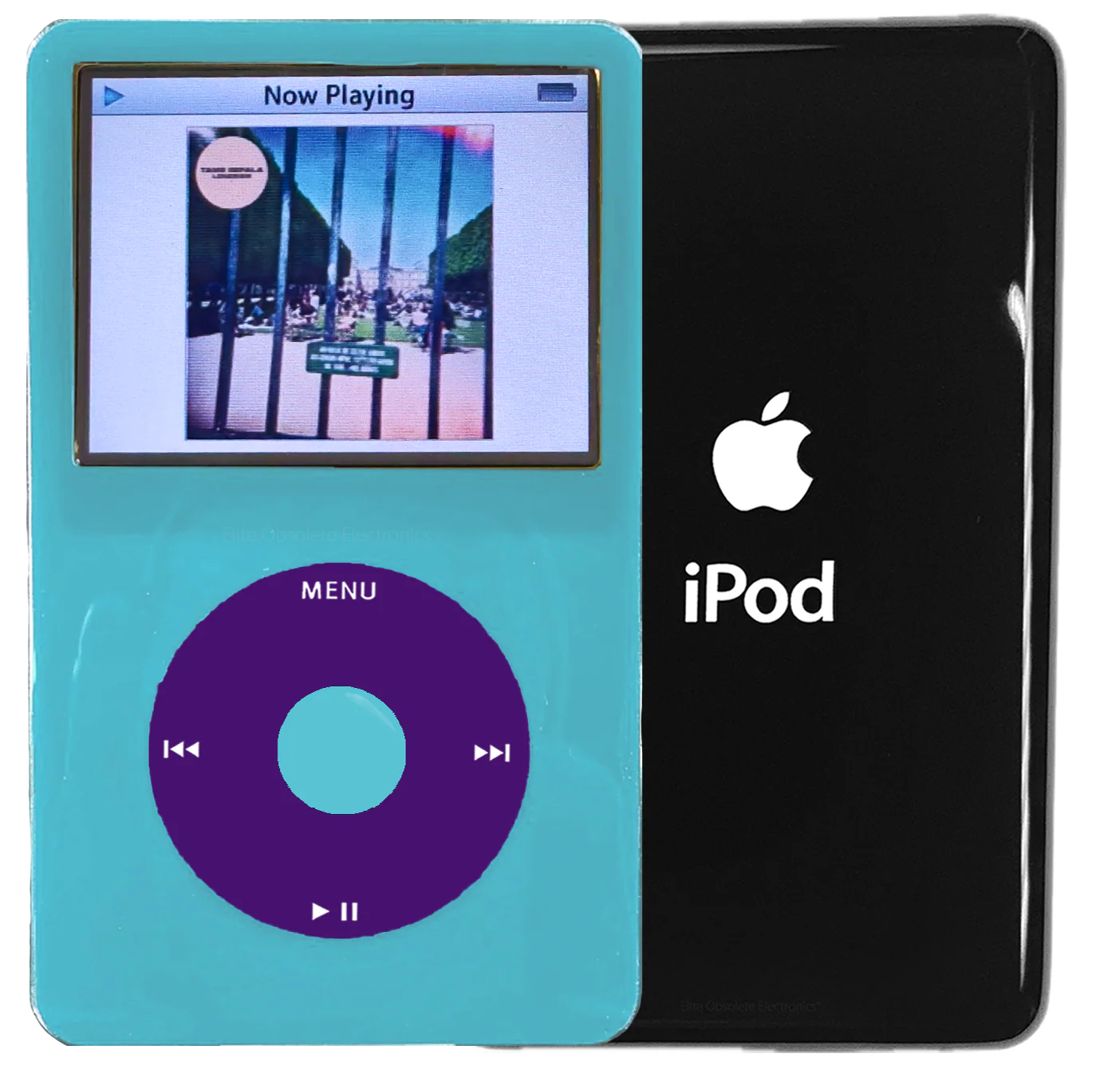 New Apple iPod Video Classic 5th & 5.5 Enhanced Light Blue / Purple / Light Blue (Black)
