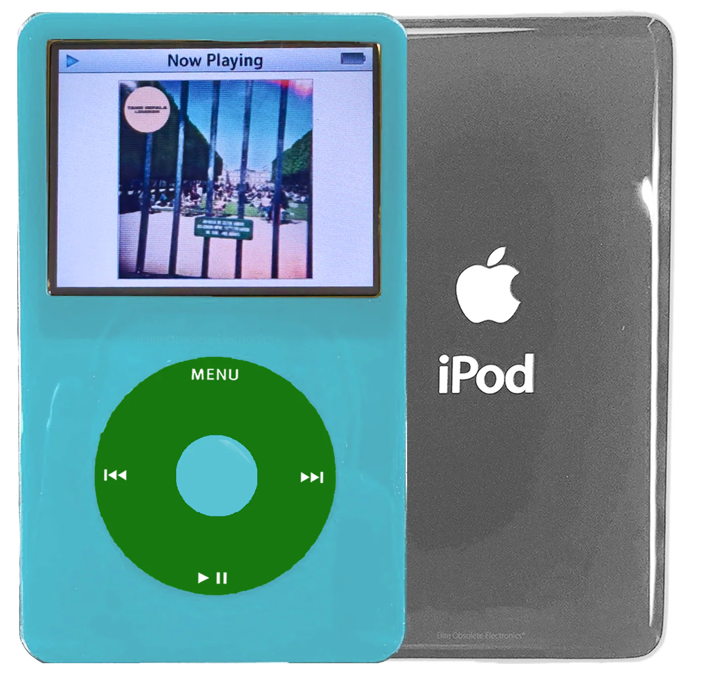 New Apple iPod Video Classic 5th & 5.5 Enhanced Light Blue / Green / Light Blue (Silver)