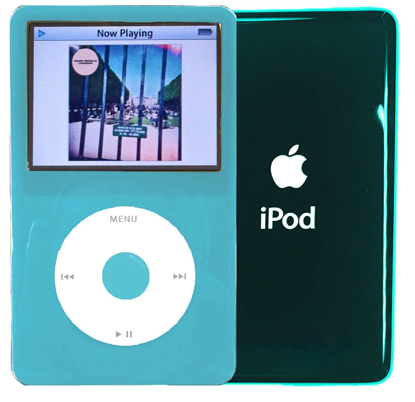 New Apple iPod Video Classic 5th & 5.5 Enhanced Light Blue / White / Light Blue (Pine Green)