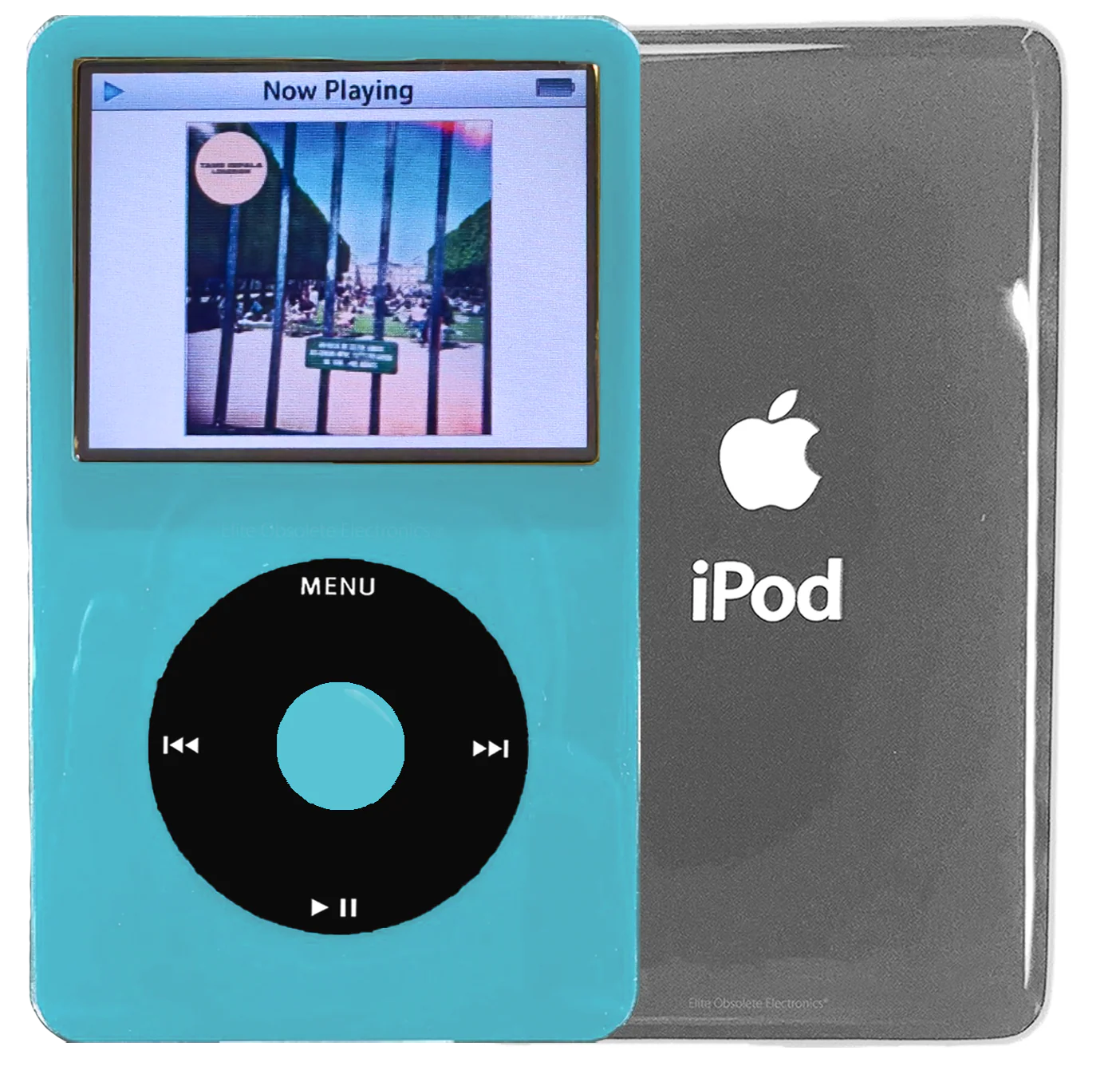 New Apple iPod Video Classic 5th & 5.5 Enhanced Light Blue / Black / Light Blue (Silver)