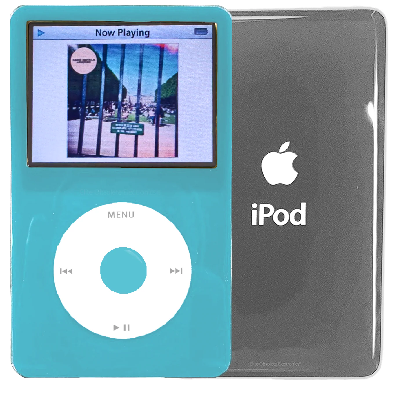 New Apple iPod Video Classic 5th & 5.5 Enhanced Light Blue / White / Light Blue (Silver)