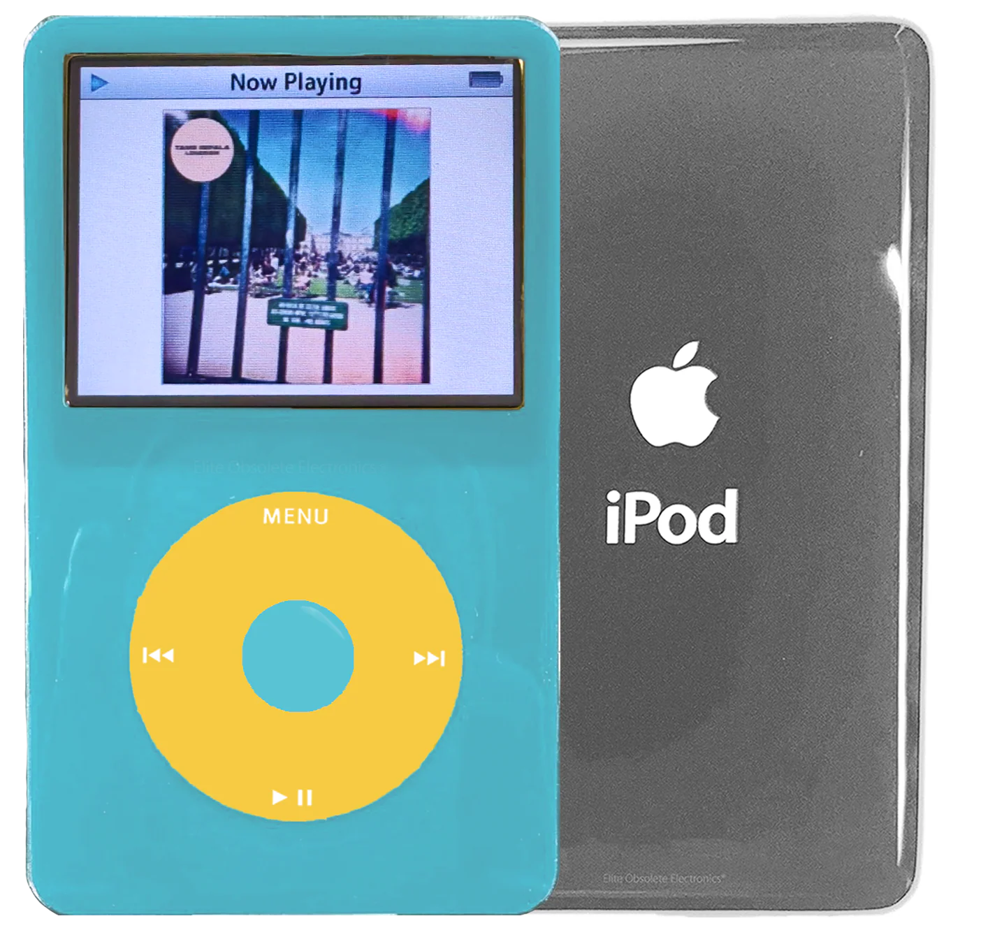 New Apple iPod Video Classic 5th & 5.5 Enhanced Light Blue / Yellow / Light Blue (Silver)