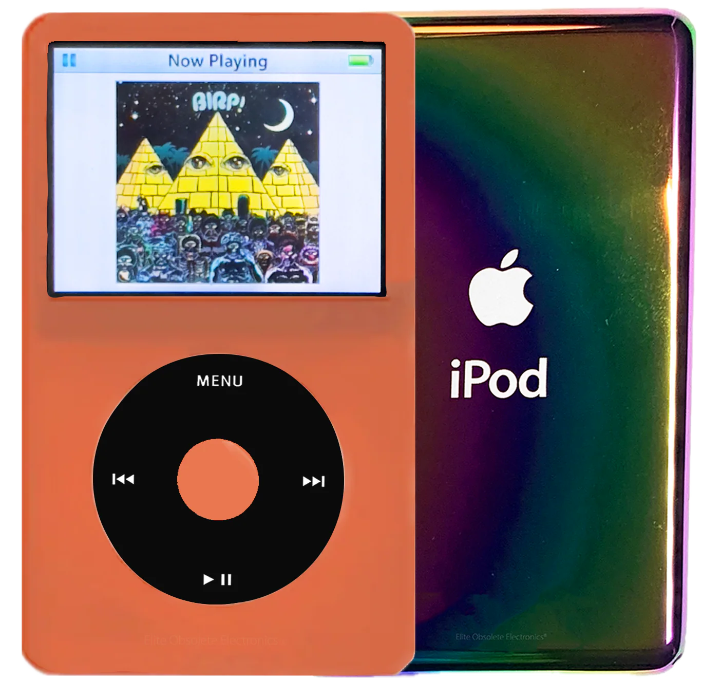 New Apple iPod Video Classic 5th & 5.5 Enhanced Orange / Black / Orange (Rainbow)