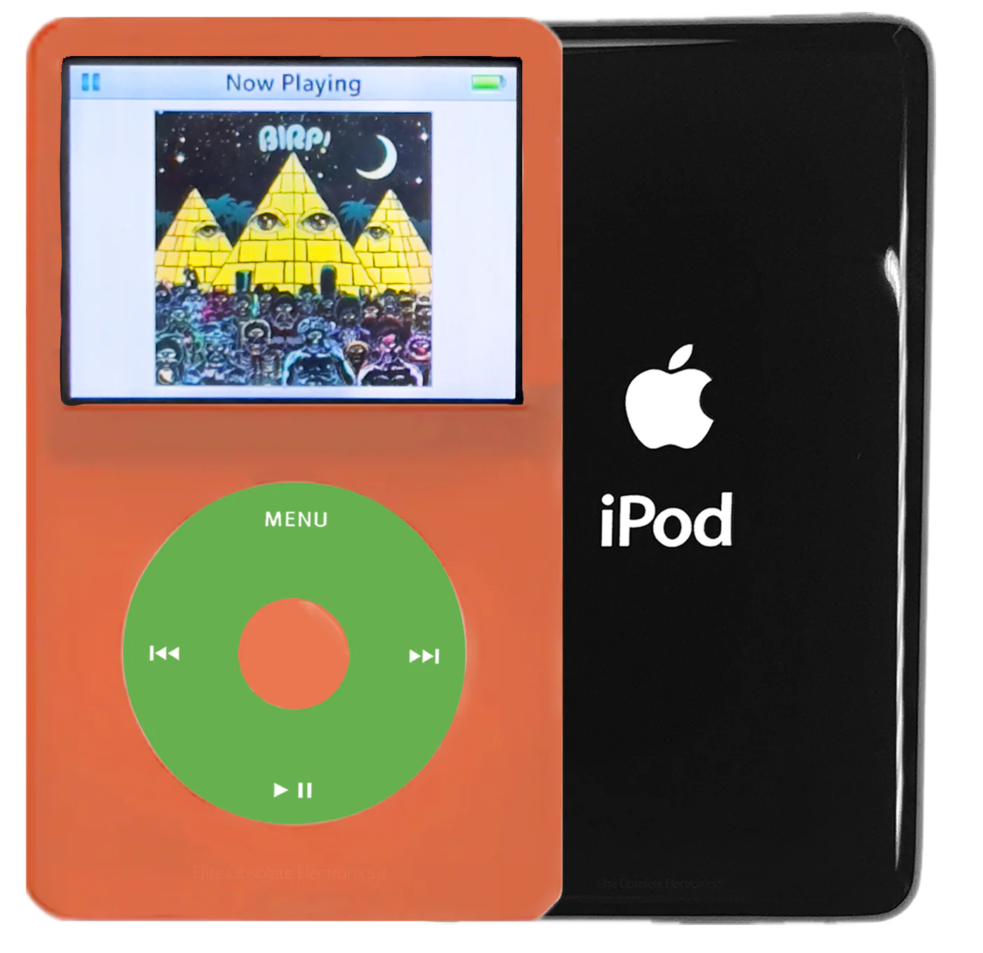 New Apple iPod Video Classic 5th & 5.5 Enhanced Orange / Light Green / Orange (Black)