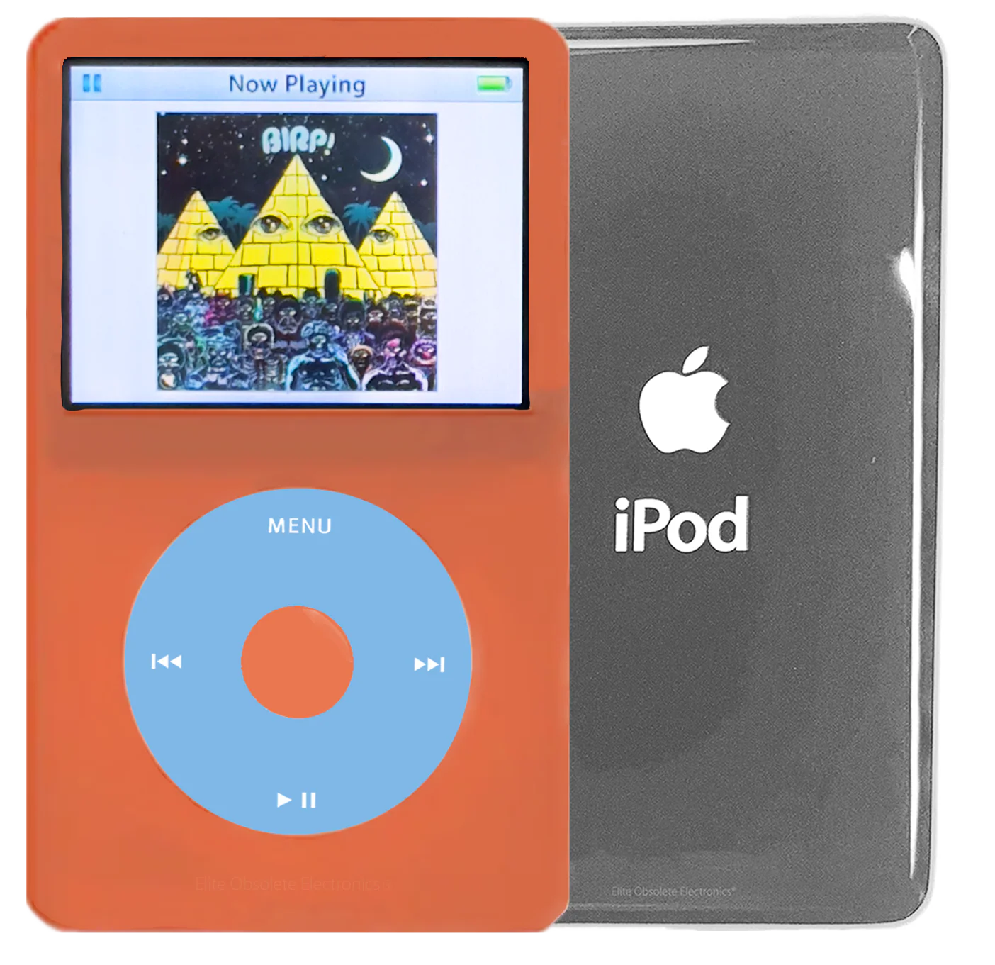 New Apple iPod Video Classic 5th & 5.5 Enhanced Orange / Light Blue / Orange (Silver)