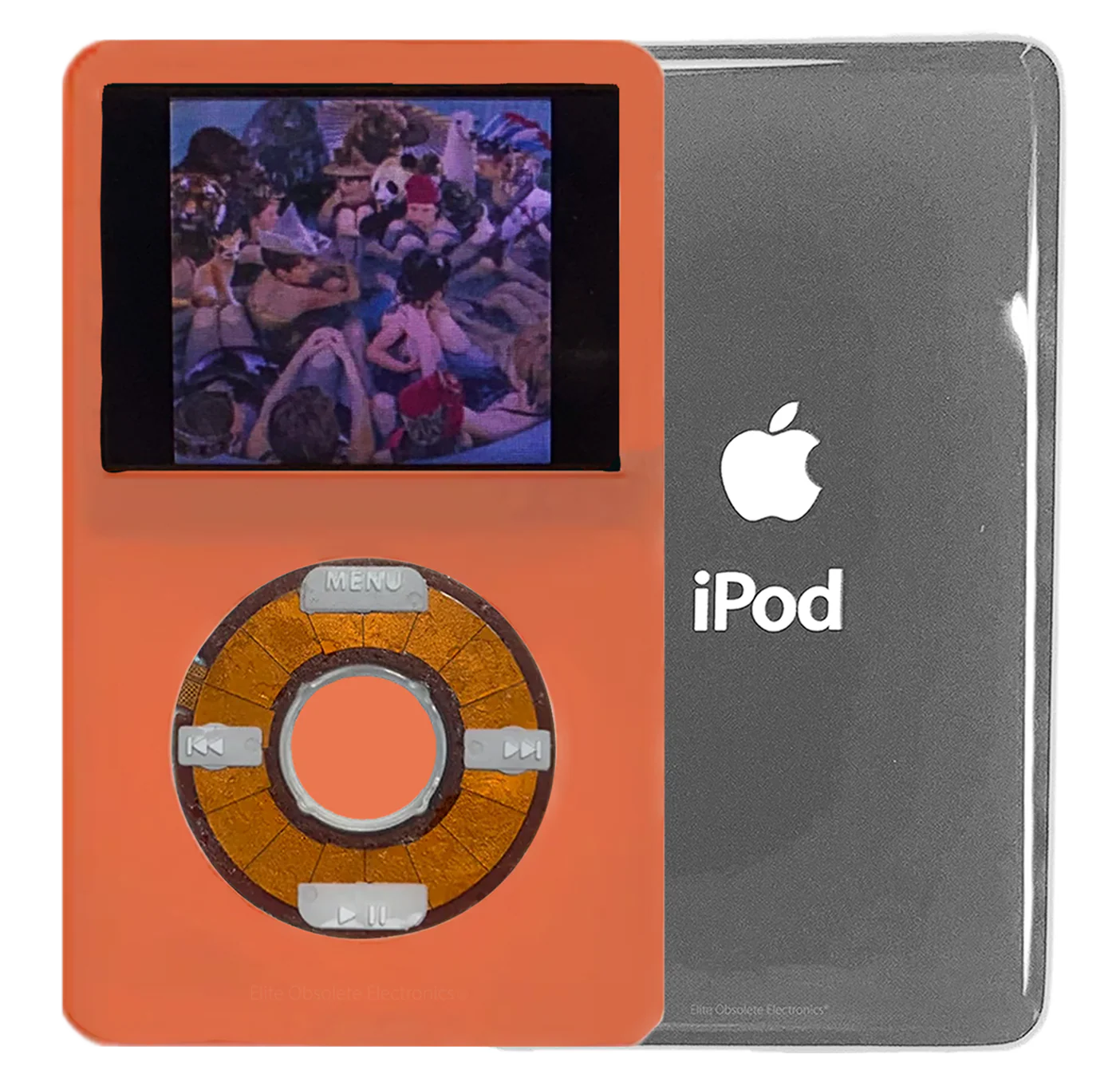 New Apple iPod Video Classic 5th 5.5 Enhanced Orange / Transparent / Orange (Silver)