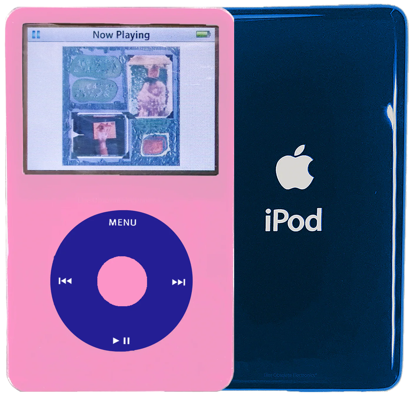 New Apple iPod Video Classic 5th 5.5 Enhanced Pink / Blue / Pink (Aqua)