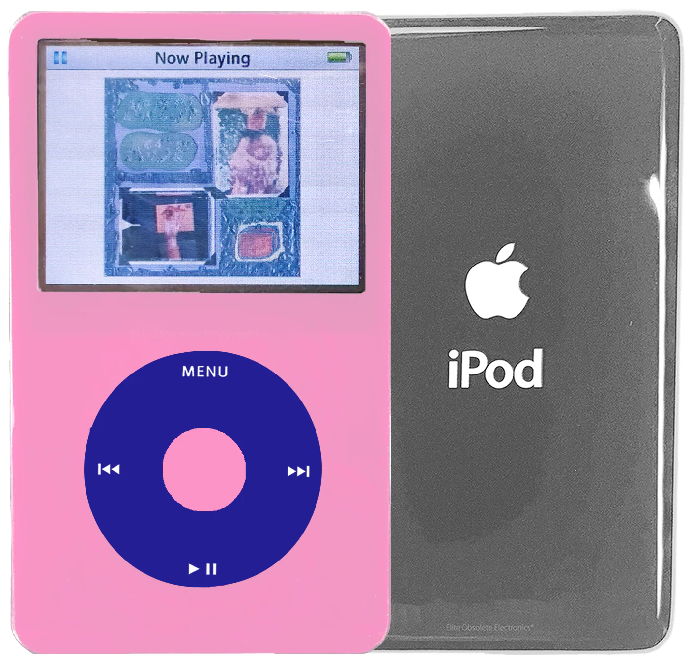 New Apple iPod Video Classic 5th 5.5 Enhanced Pink / Blue / Pink (Silver)