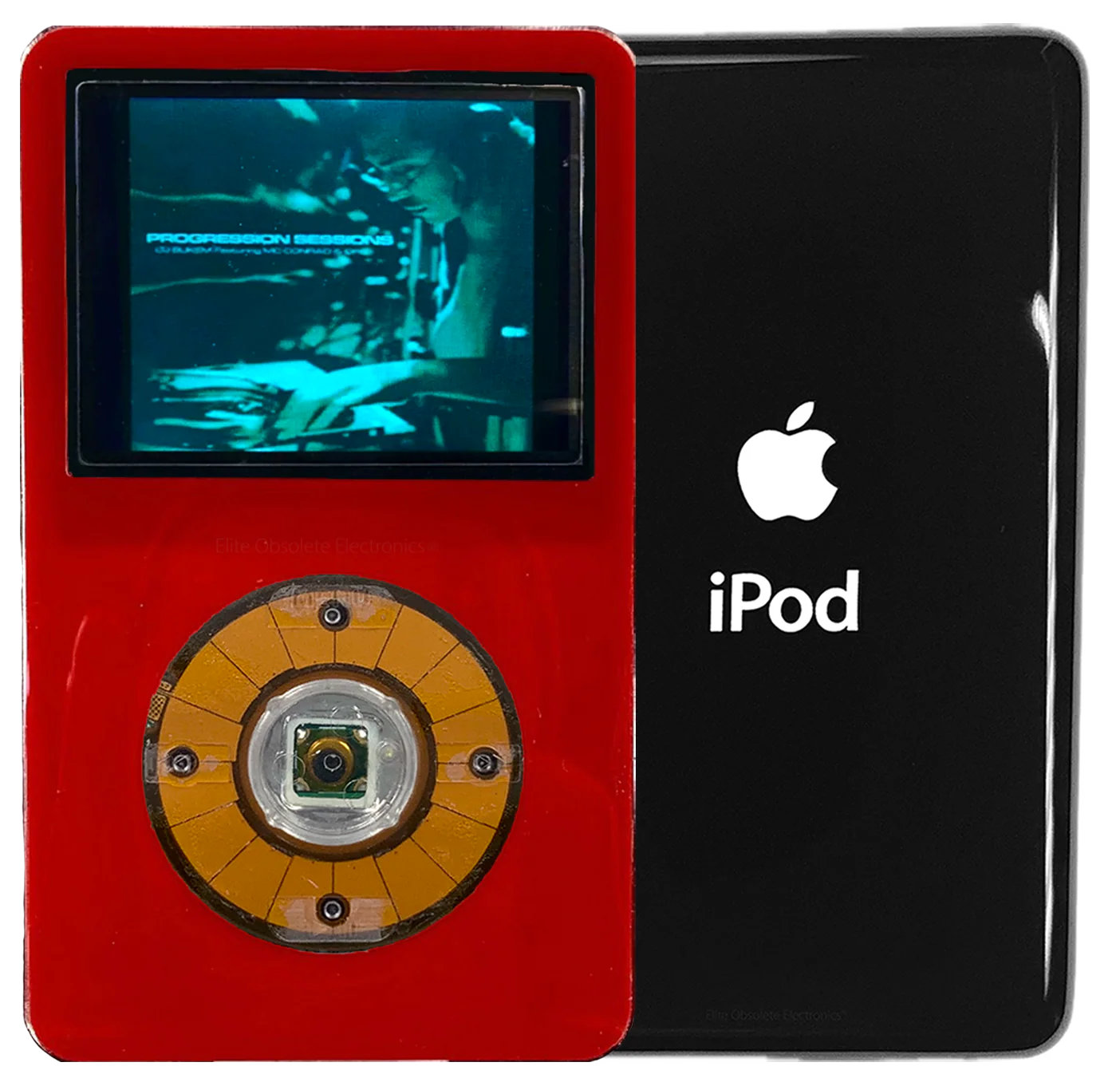 New Apple iPod Video Classic 5th 5.5 Enhanced Red / Crystal Clear / Transparent (Black)
