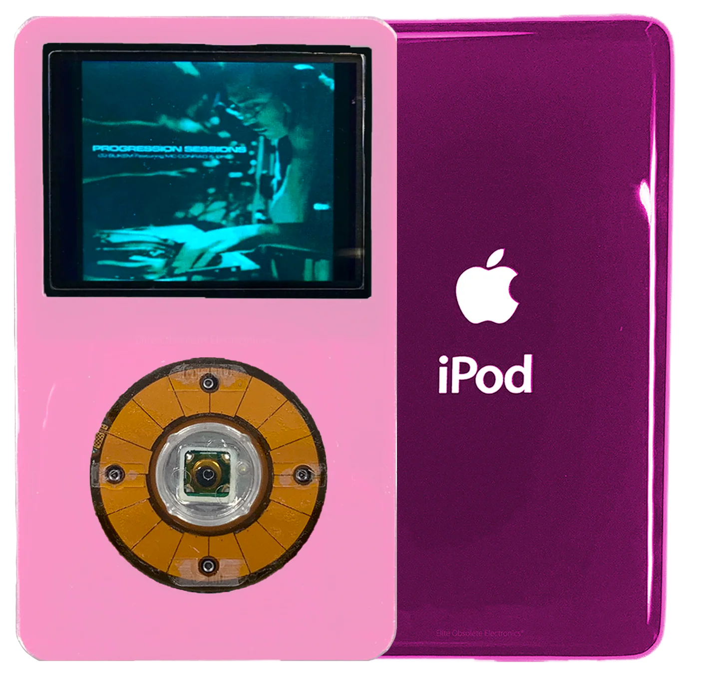 New Apple iPod Video Classic 5th 5.5 Enhanced Pink / Crystal Clear / Transparent (Hyper Pink)