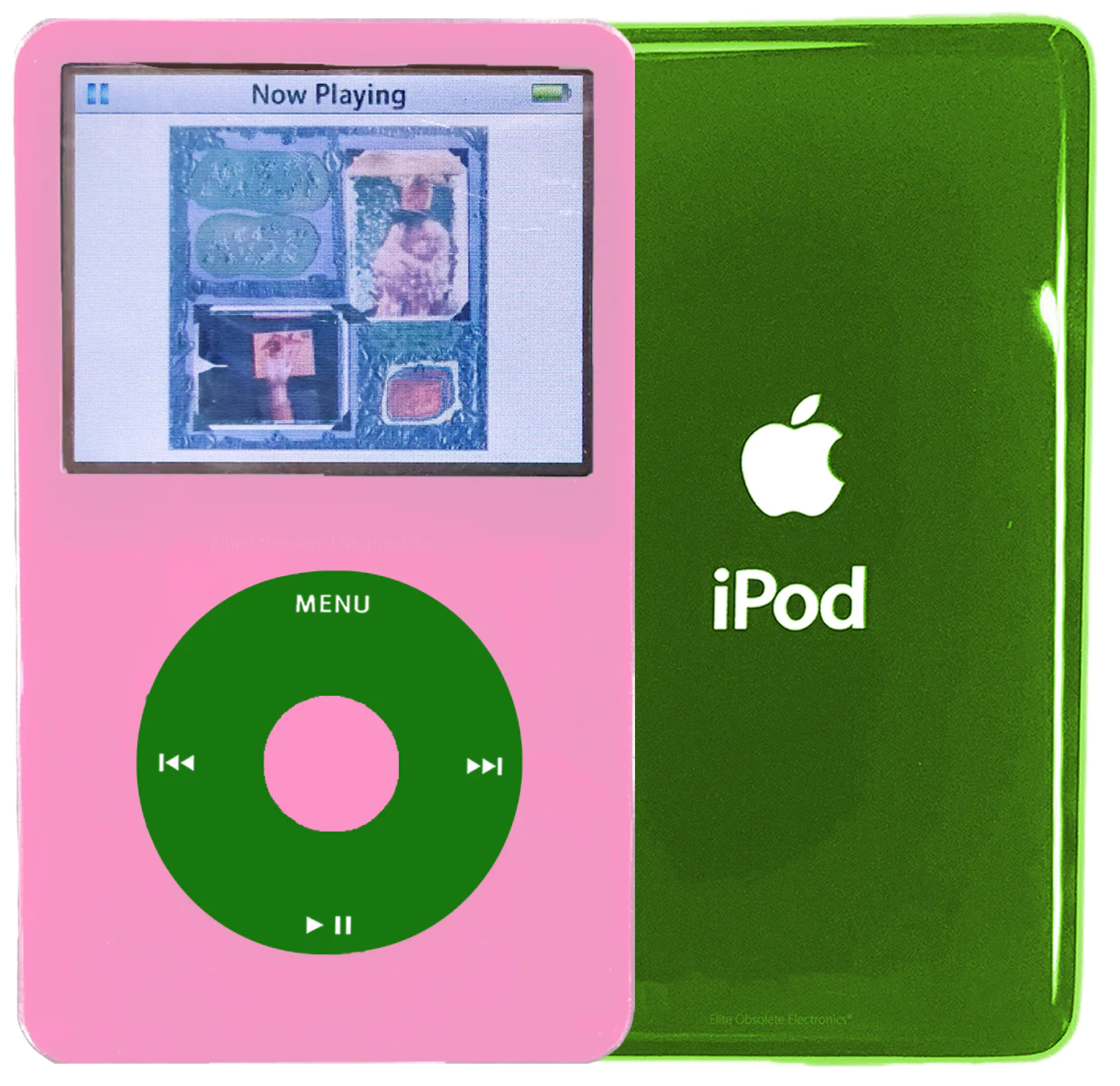 New Apple iPod Video Classic 5th 5.5 Enhanced Pink / Green / Pink (Toxic Green)