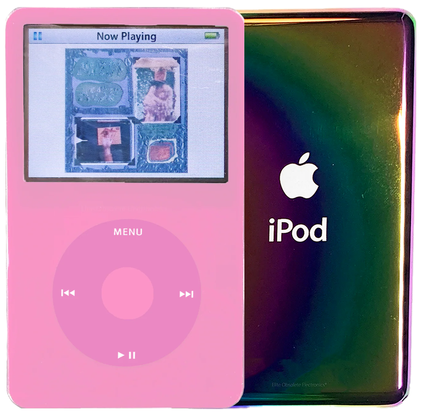New Apple iPod Video Classic 5th 5.5 Enhanced Pink / Light Pink / Pink (Rainbow)