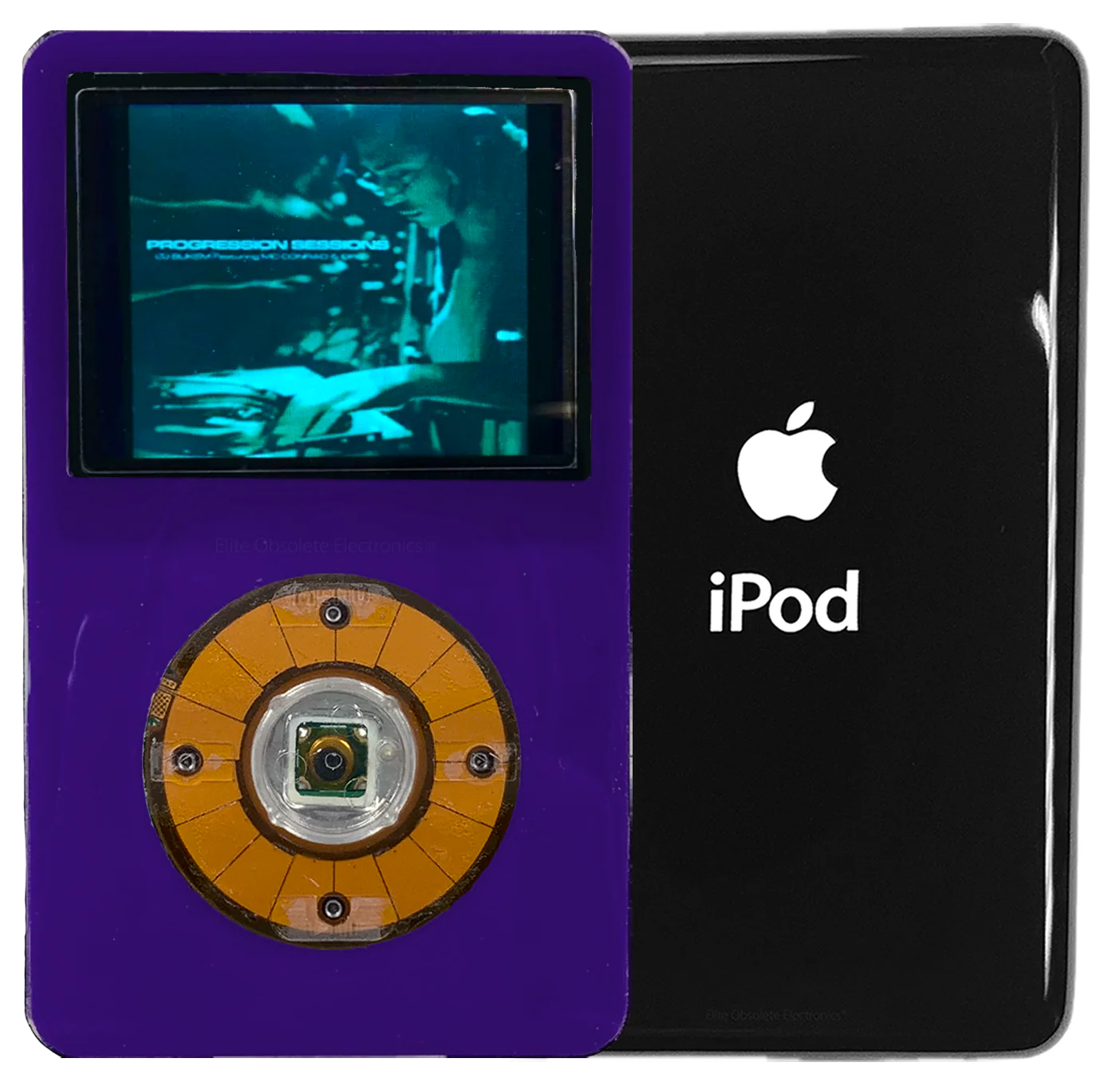 New Apple iPod Video Classic 5th 5.5 Enhanced Purple / Crystal Clear / Transparent (Black)