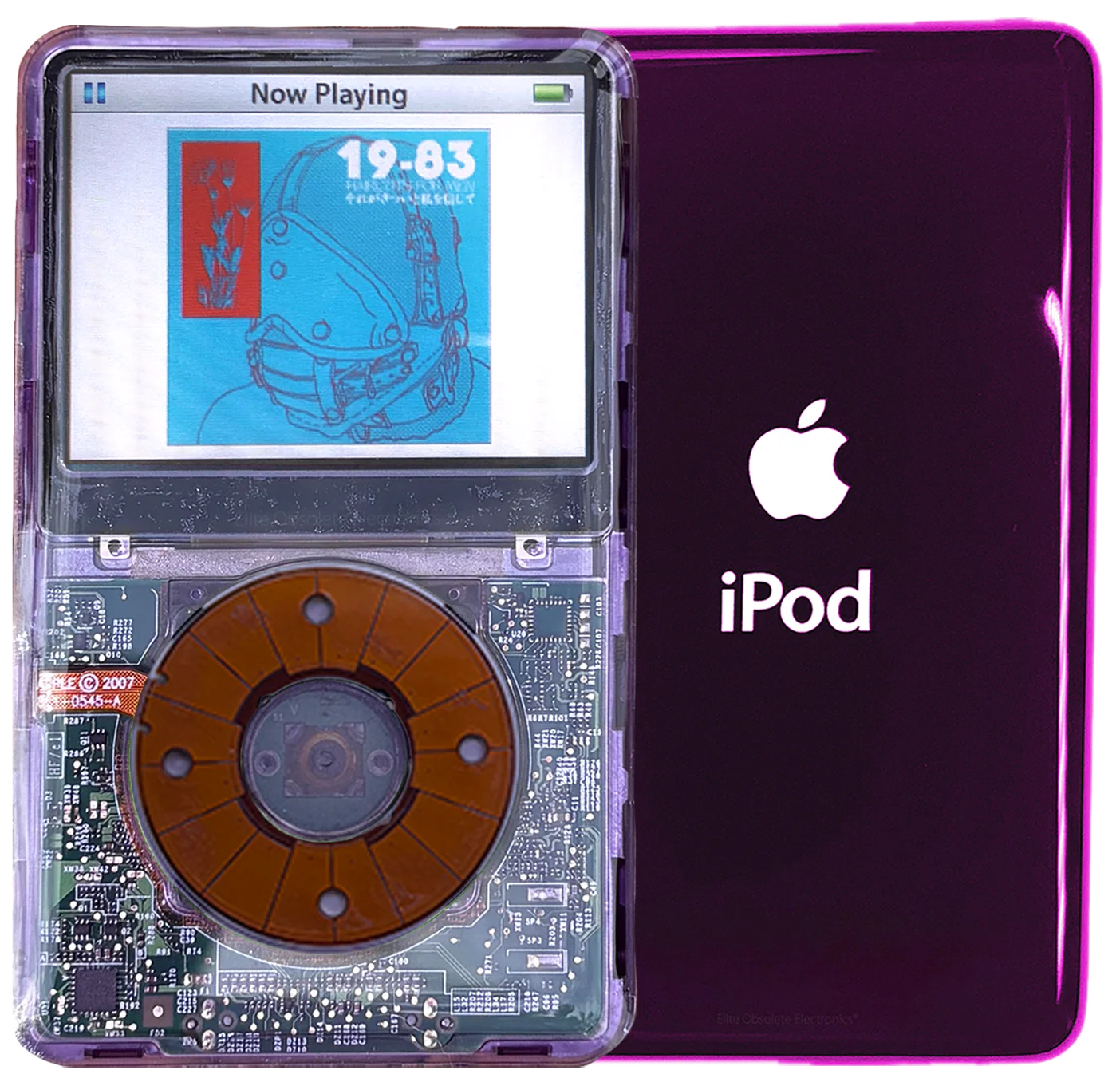 New Apple iPod Video Classic 5th & 5.5 Enhanced Purple Crystal Plastic / Purple Crystal Plastic / Purple Crystal Plastic (Wine)