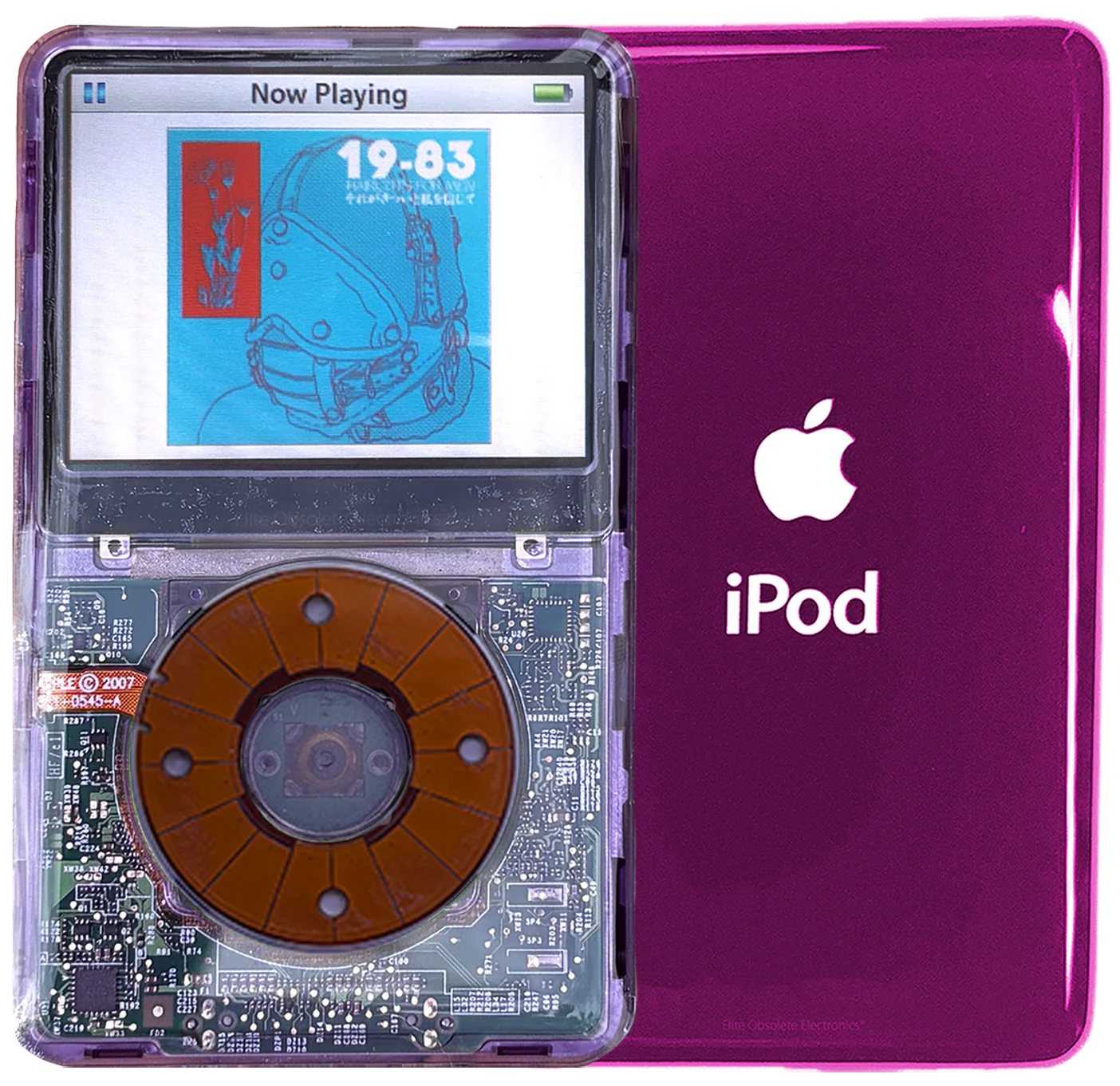 New Apple iPod Video Classic 5th & 5.5 Enhanced Purple Crystal Plastic / Purple Crystal Plastic / Purple Crystal Plastic (Hyper Pink)