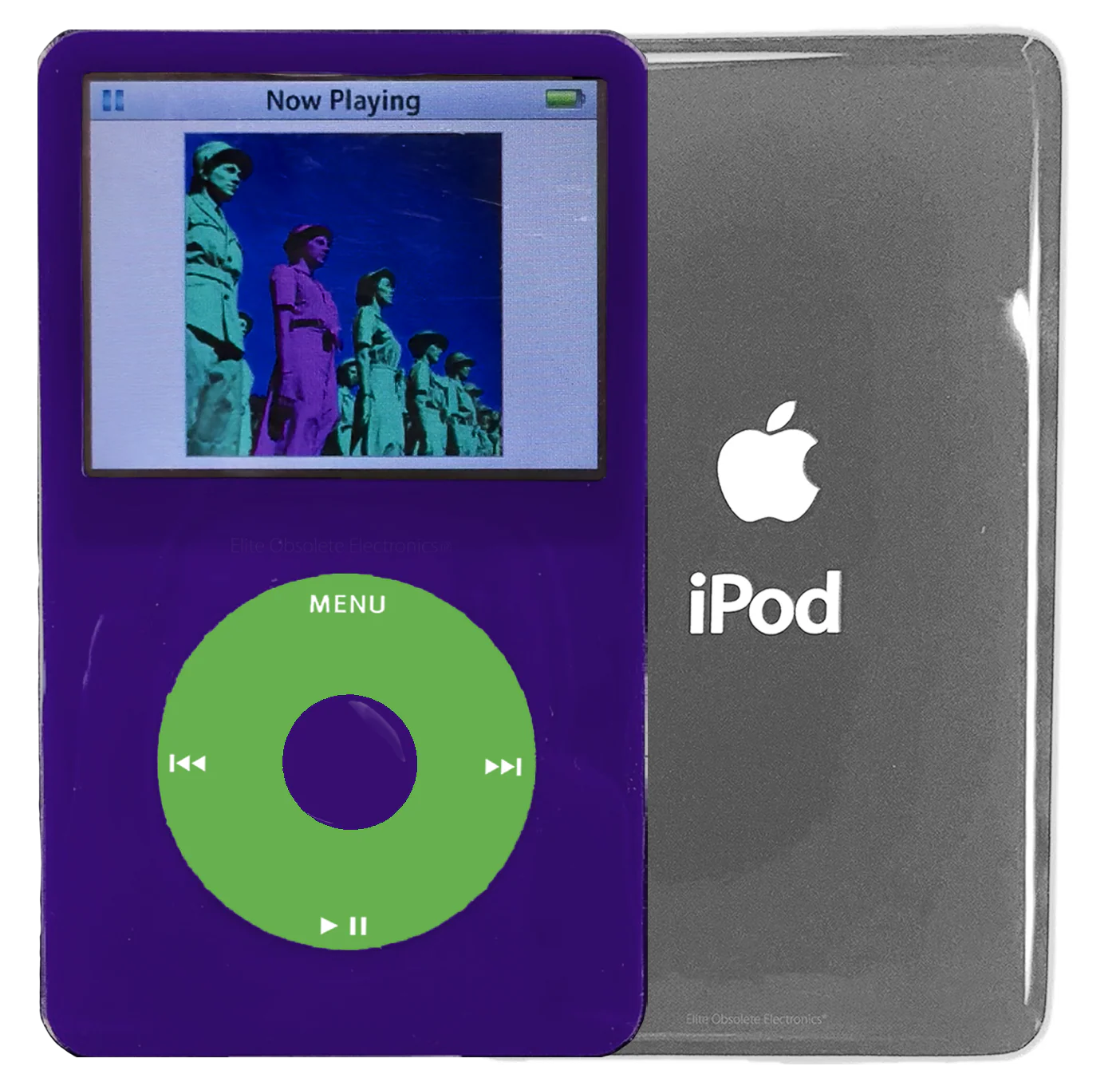 New Apple iPod Video Classic 5th & 5.5 Enhanced Purple / Light Green / Purple (Silver)