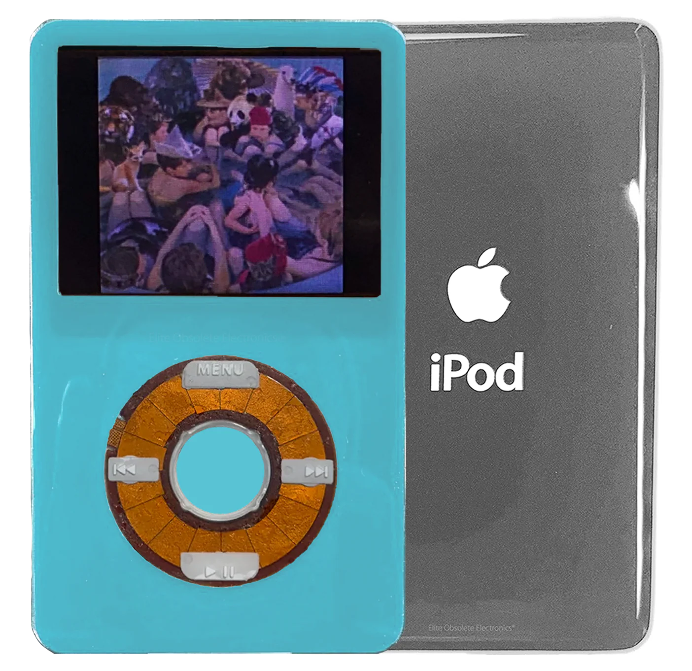 New Apple iPod Video Classic 5th 5.5 Enhanced Light Blue / Transparent / Light Blue (Silver)