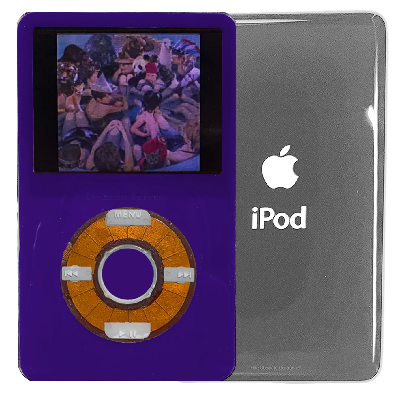 New Apple iPod Video Classic 5th 5.5 Enhanced Purple / Transparent / Purple (Silver)