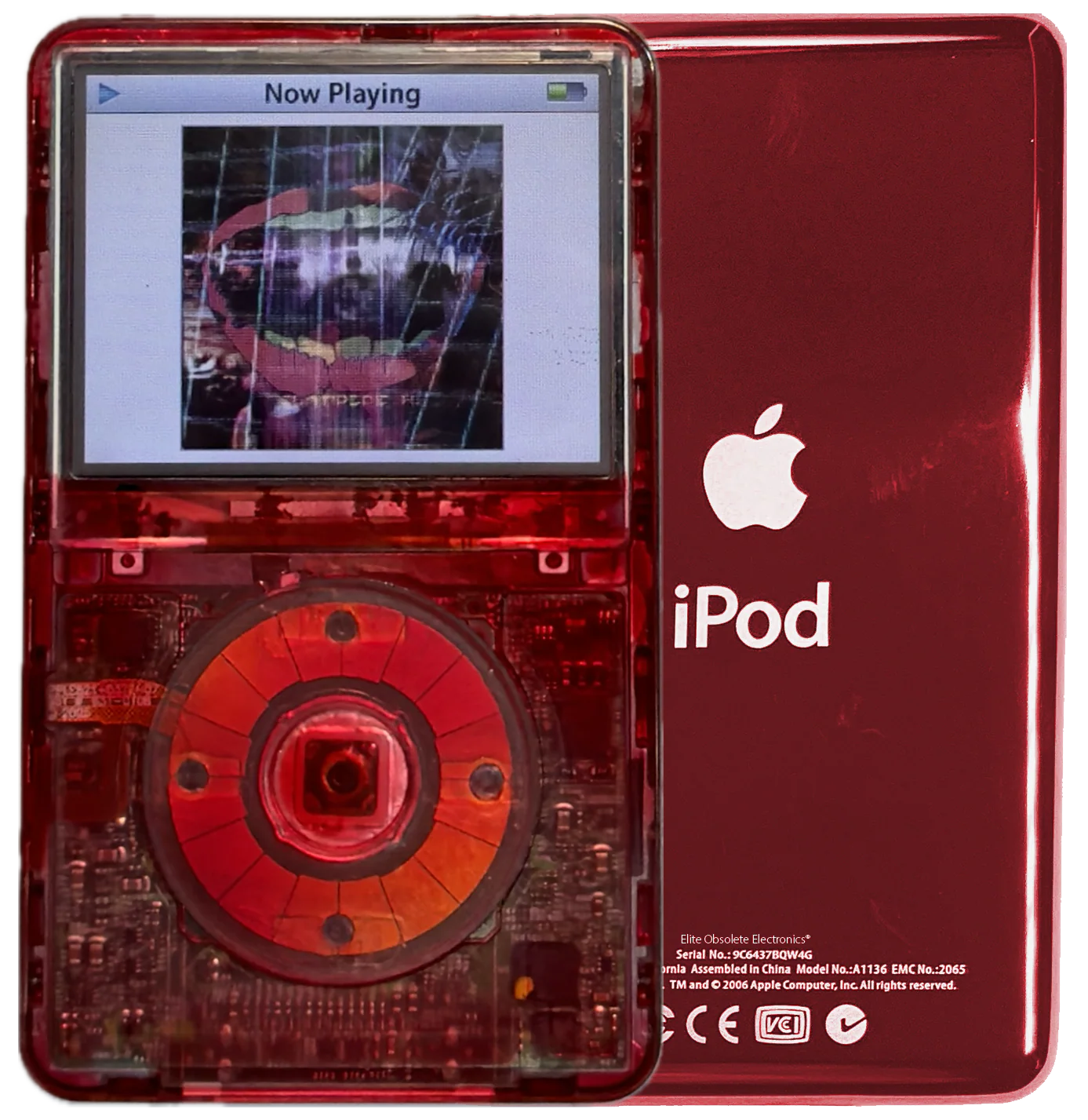 New Apple iPod Video Classic 5th & 5.5 Enhanced Red Atomic Ruby / Atomic Ruby / Atomic Ruby (Sangria Red)