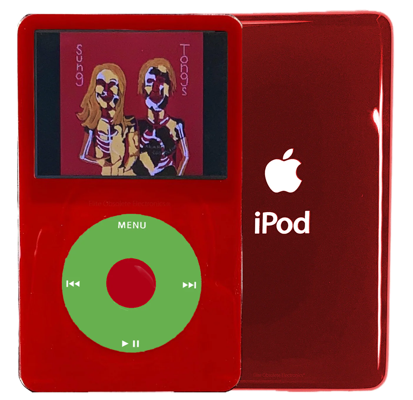 New Apple iPod Video Classic 5th & 5.5 Enhanced Red / Light Green / Red (Sangria Red)