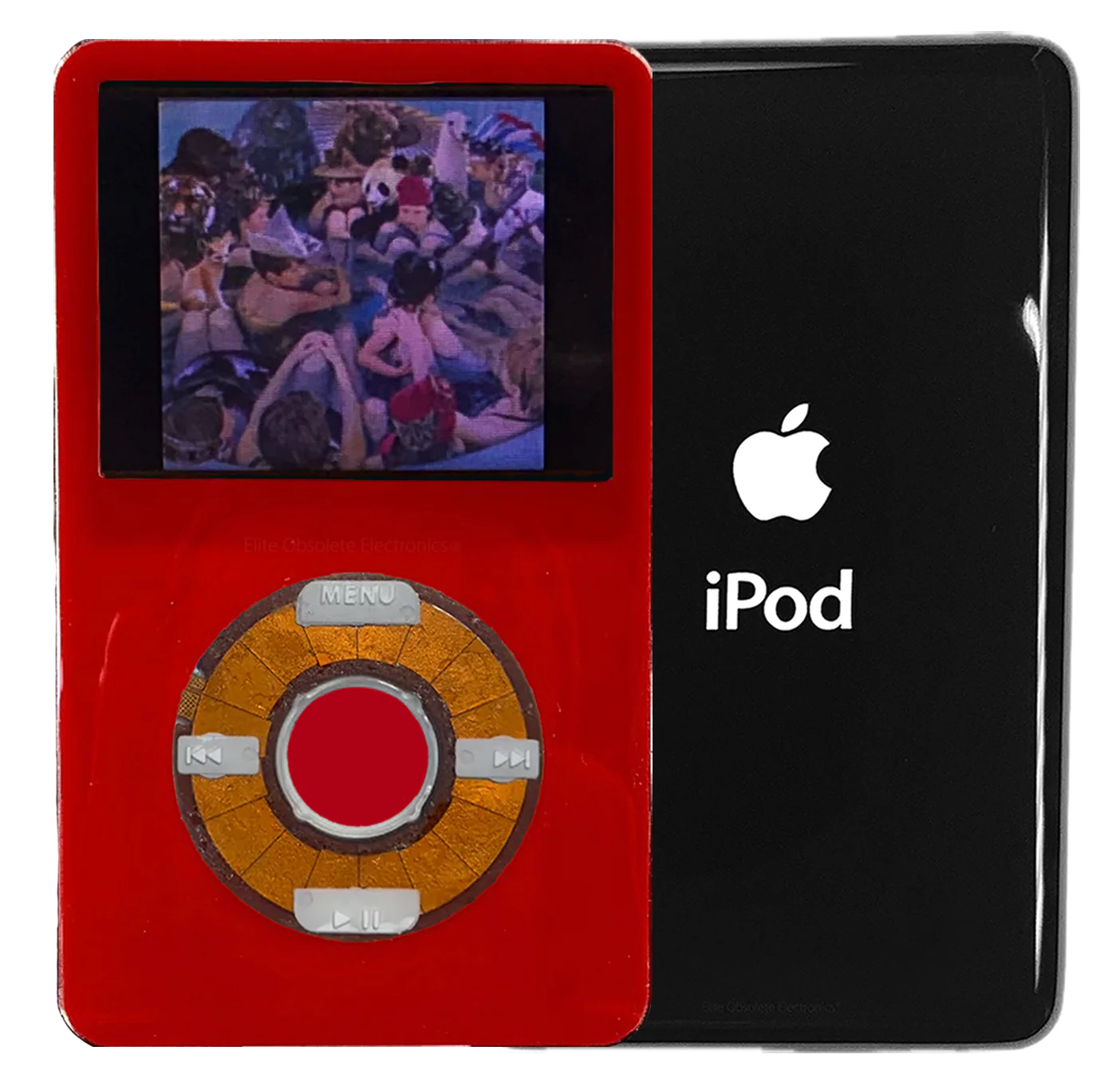 New Apple iPod Video Classic 5th 5.5 Enhanced Red / Transparent / Red (Black)