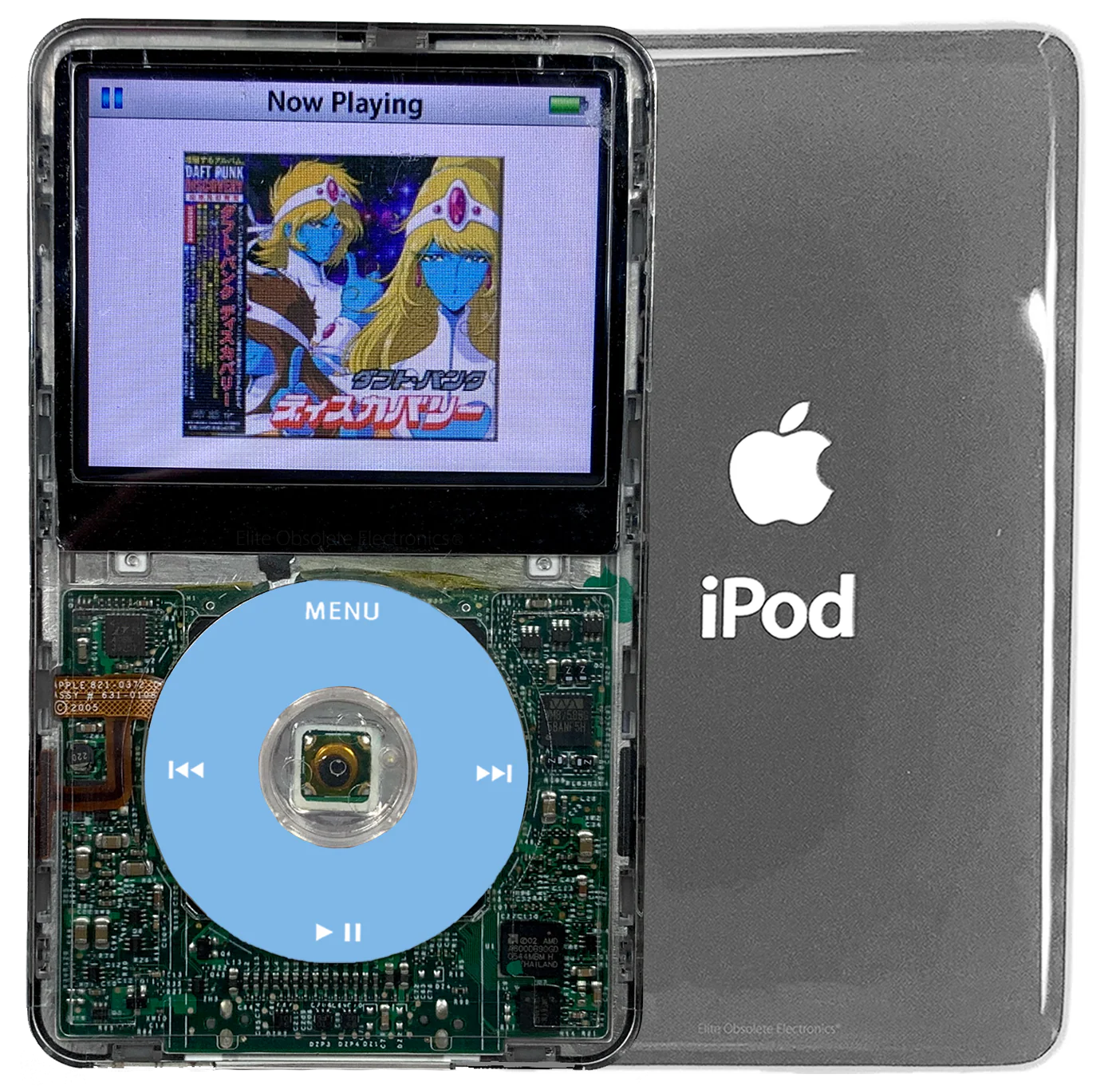 New Apple iPod Video Classic 5th 5.5 Enhanced Transparent / Light Blue / Transparent (Silver)