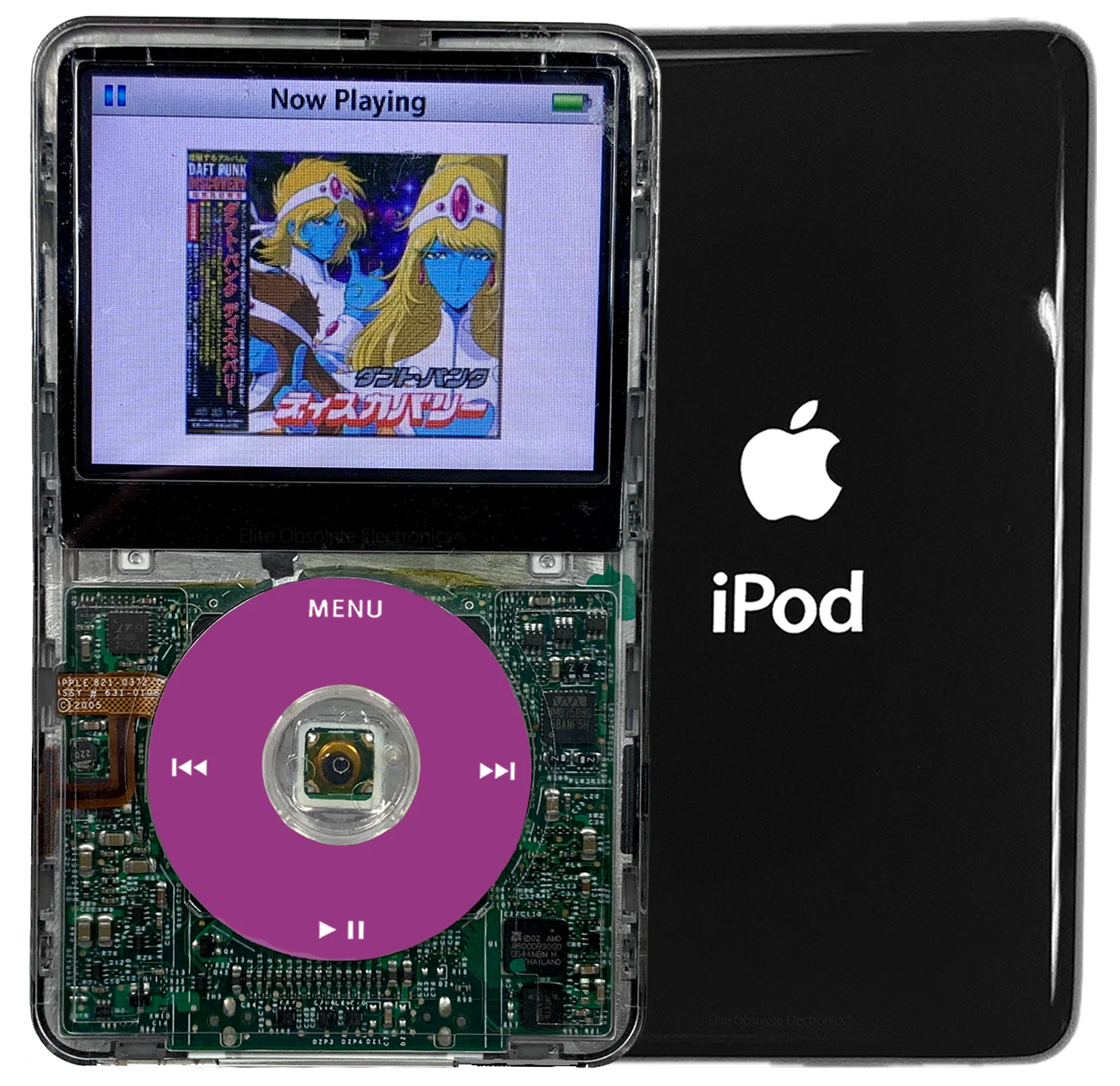 New Apple iPod Video Classic 5th 5.5 Enhanced Transparent / Pink / Transparent (Black)