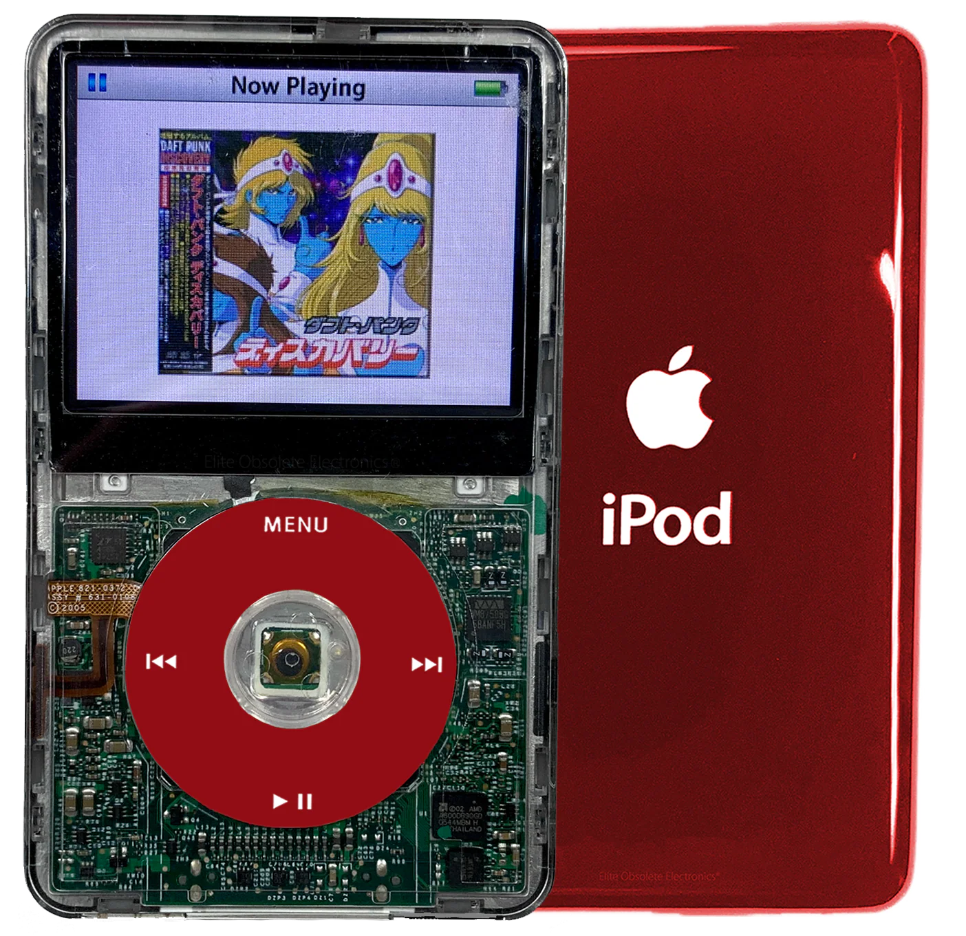 New Apple iPod Video Classic 5th 5.5 Enhanced Transparent / Red / Transparent (Sangria Red)