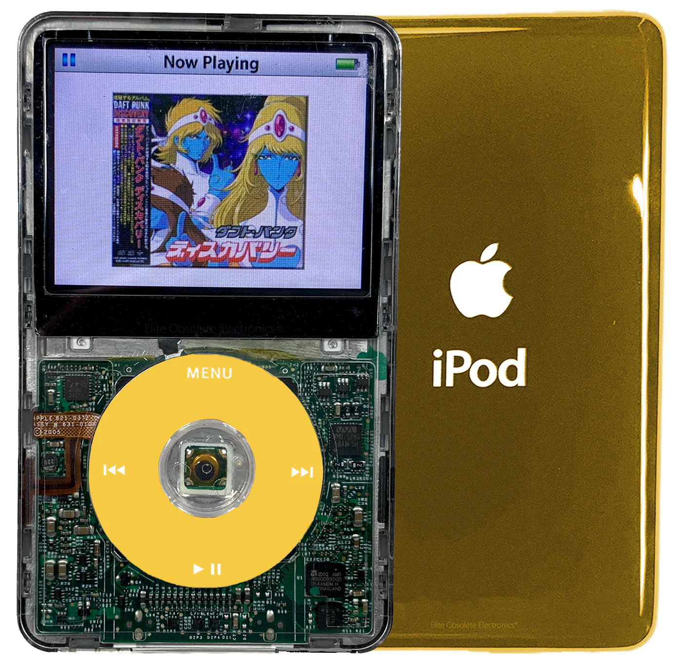 New Apple iPod Video Classic 5th 5.5 Enhanced Transparent / Yellow / Transparent (Gold)