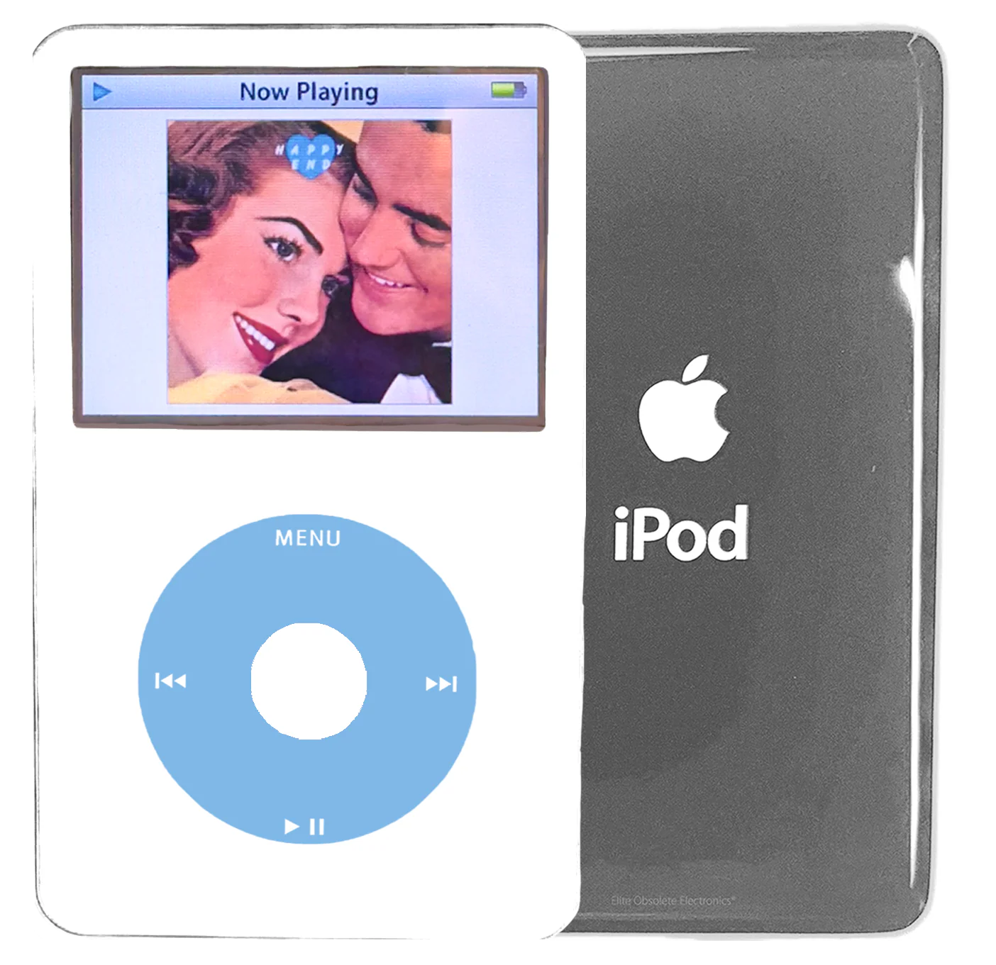 New Apple iPod Video Classic 5th & 5.5 Enhanced White / Light Blue / White (Silver)