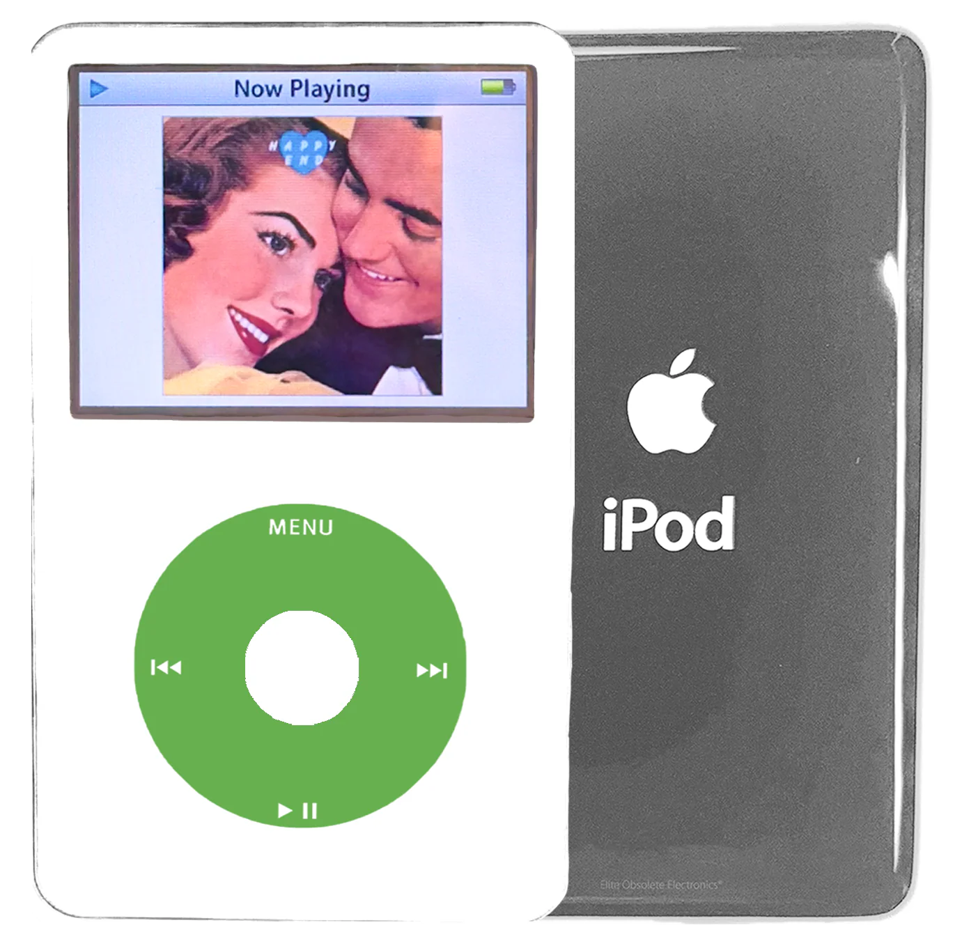 New Apple iPod Video Classic 5th & 5.5 Enhanced White / Light Green / White (Silver)