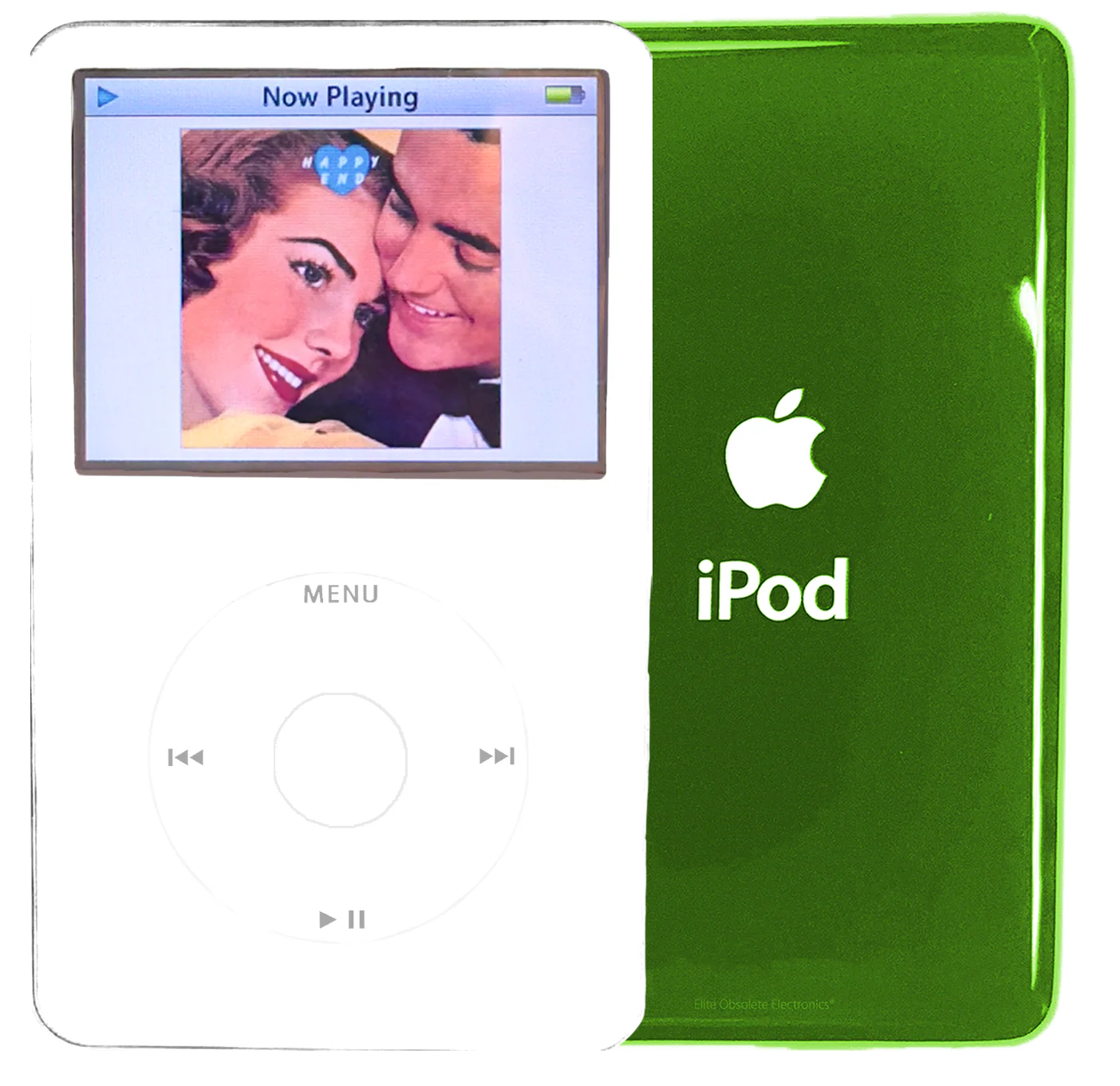 New Apple iPod Video Classic 5th & 5.5 Enhanced White / White / White (Toxic Green)