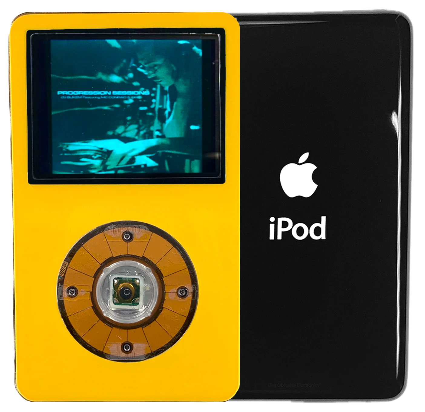 New Apple iPod Video Classic 5th 5.5 Enhanced Yellow / Crystal Clear / Transparent (Black)