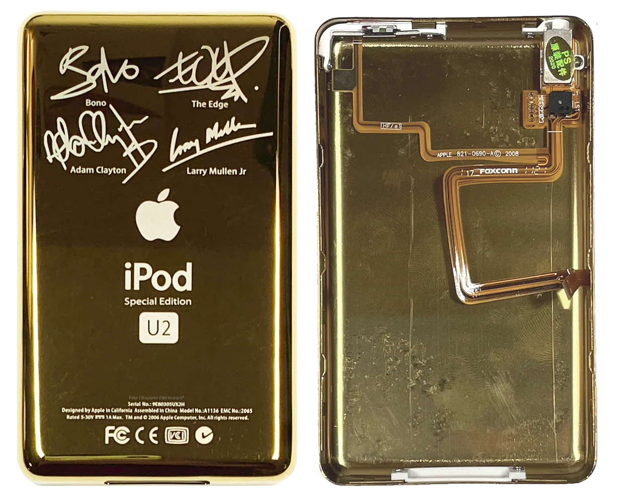 Thin Gold U2 Special Edition Backplate for Apple iPod Video 5th 5.5 Enhanced A1136 & iPod Classic 6th 7th A1238 - Image 3
