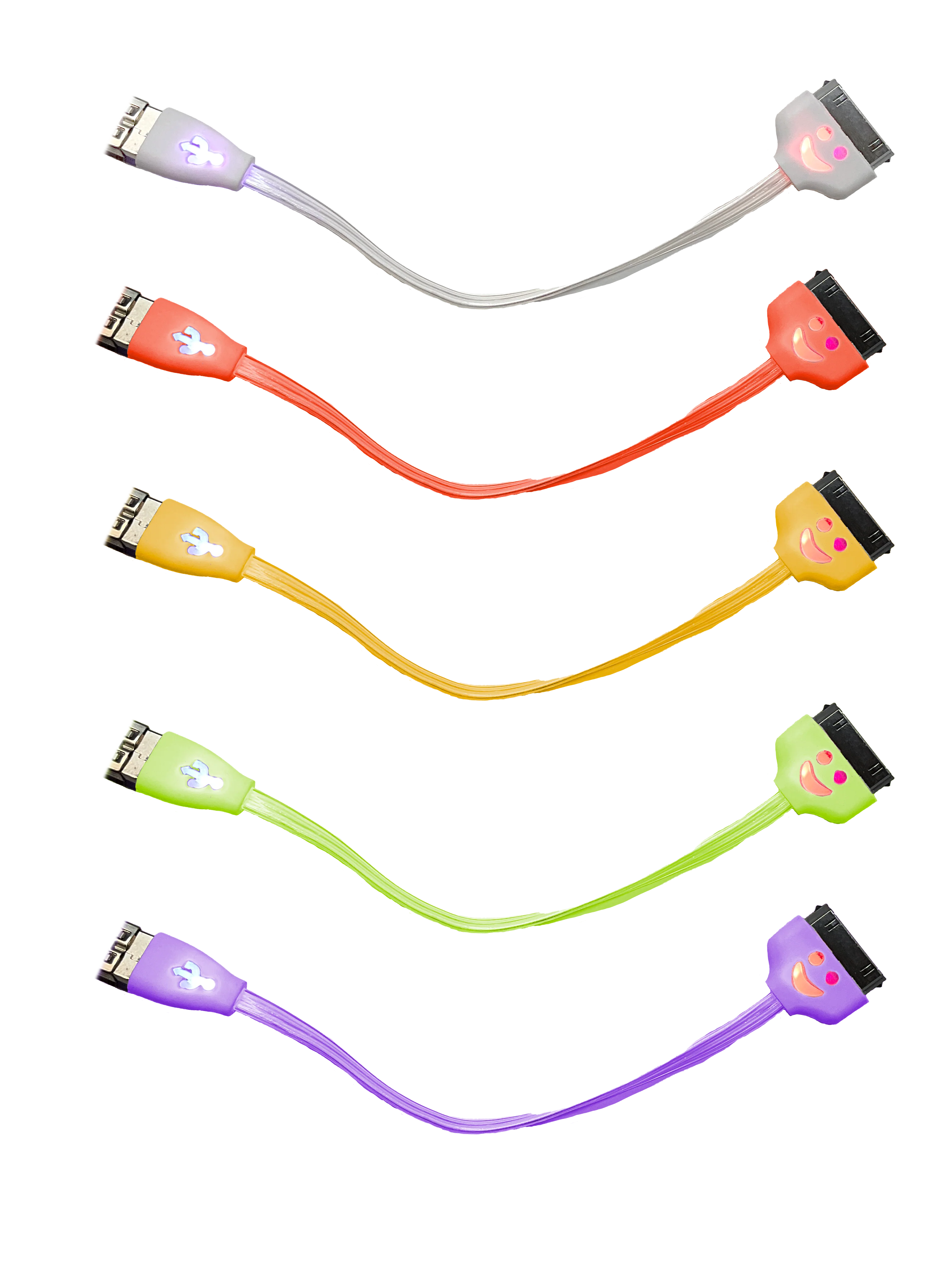 New Short 30-Pin USB Charge & Sync Cable for Apple iPod (6 Inch / 0.15 Meters) Illuminated Happy Heart