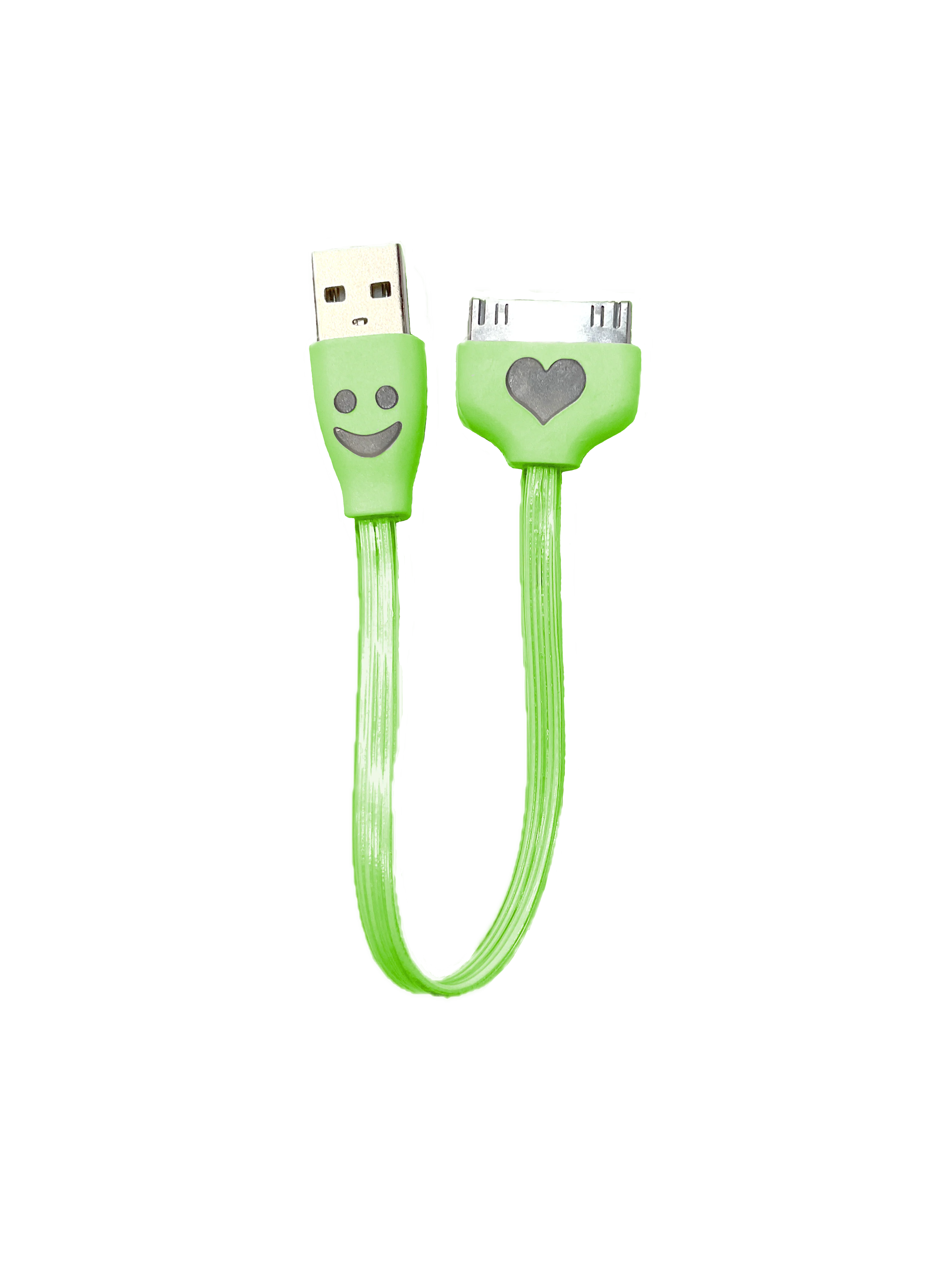New Short 30-Pin USB Charge & Sync Cable for Apple iPod (6 Inch / 0.15 Meters) Illuminated Happy Heart - Image 5