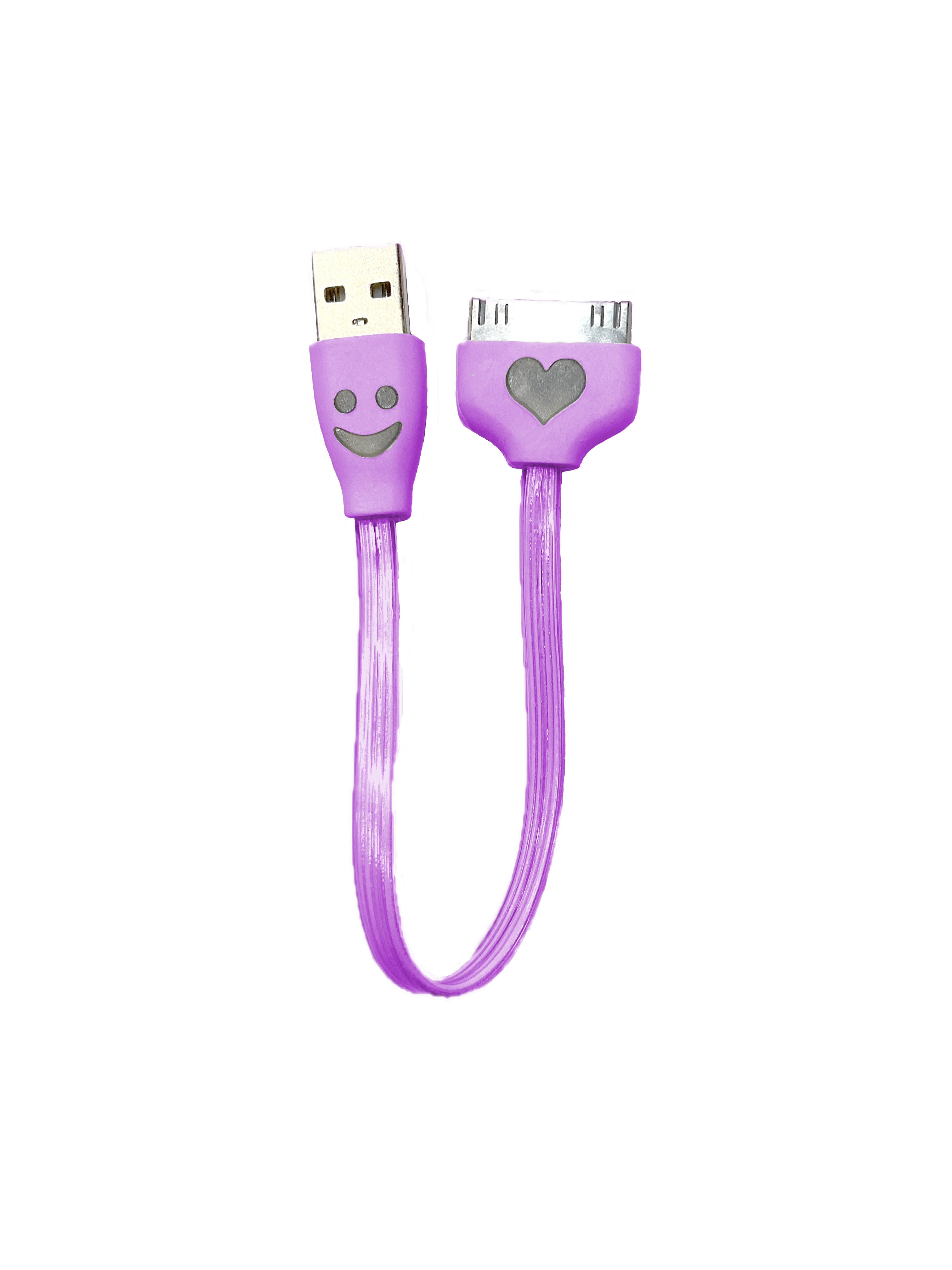 New Short 30-Pin USB Charge & Sync Cable for Apple iPod (6 Inch / 0.15 Meters) Illuminated Happy Heart - Image 6