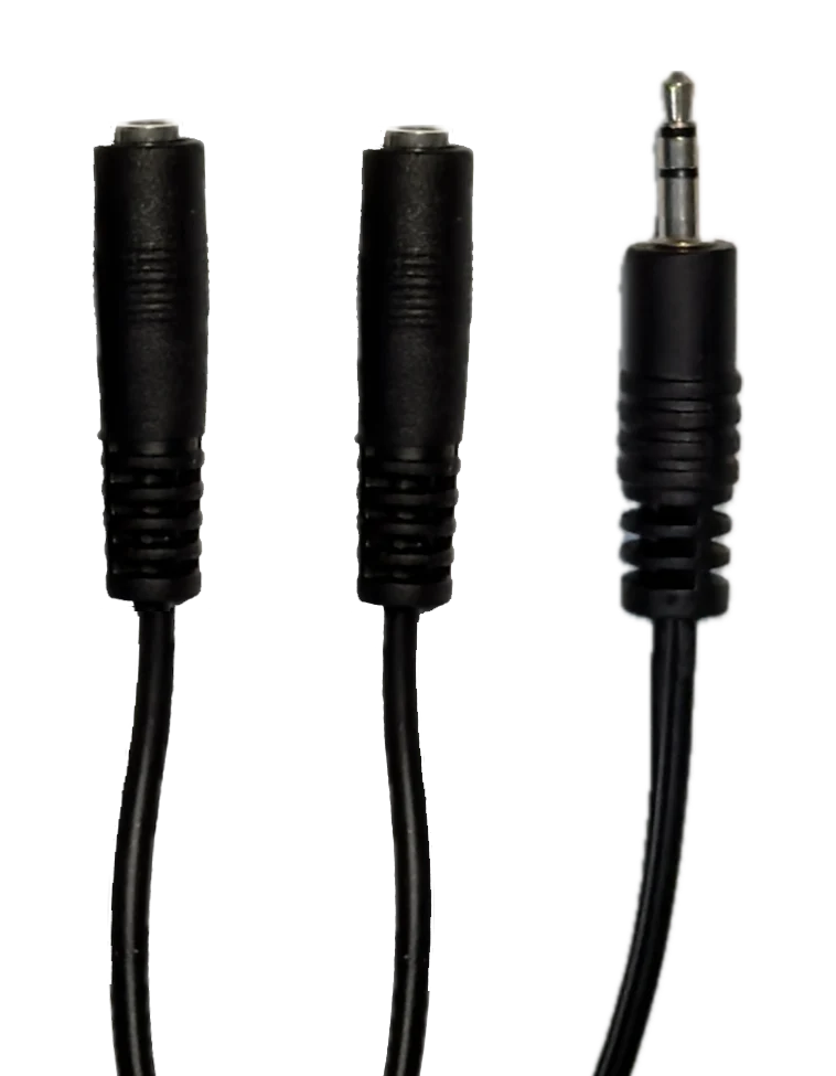 New 3.5mm Auxiliary Jack Male to Female 3.5mm L/R Stereo Splitter Analog Cable (25cm/0.82ft)