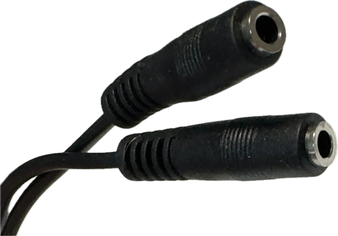 New 3.5mm Auxiliary Jack Male to Female 3.5mm L/R Stereo Splitter Analog Cable (25cm/0.82ft) - Image 2
