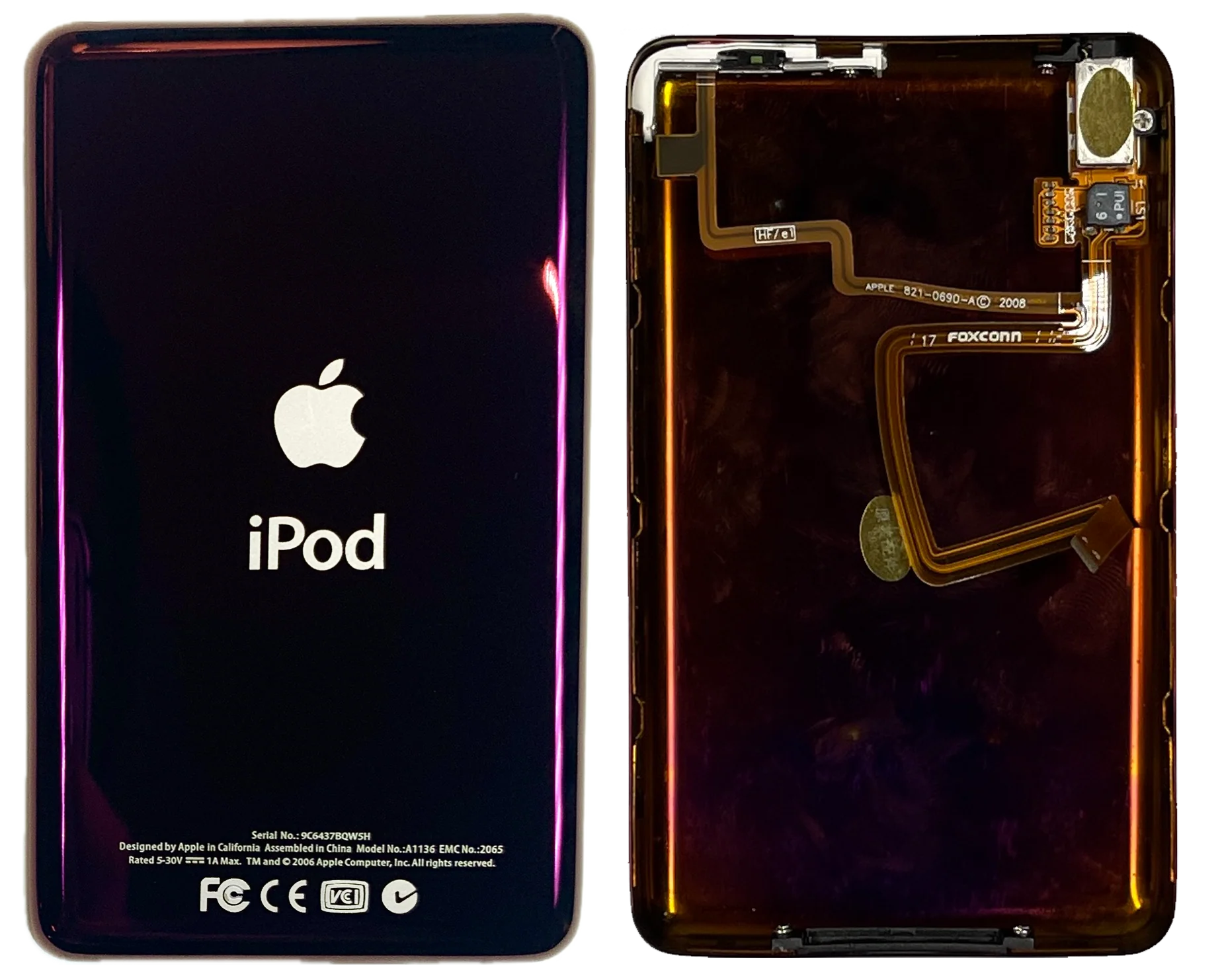 Thick Purple Wine Universal Backplate for Apple iPod Classic 6th 7th & iPod Video 5th 5.5 Enhanced - Image 4