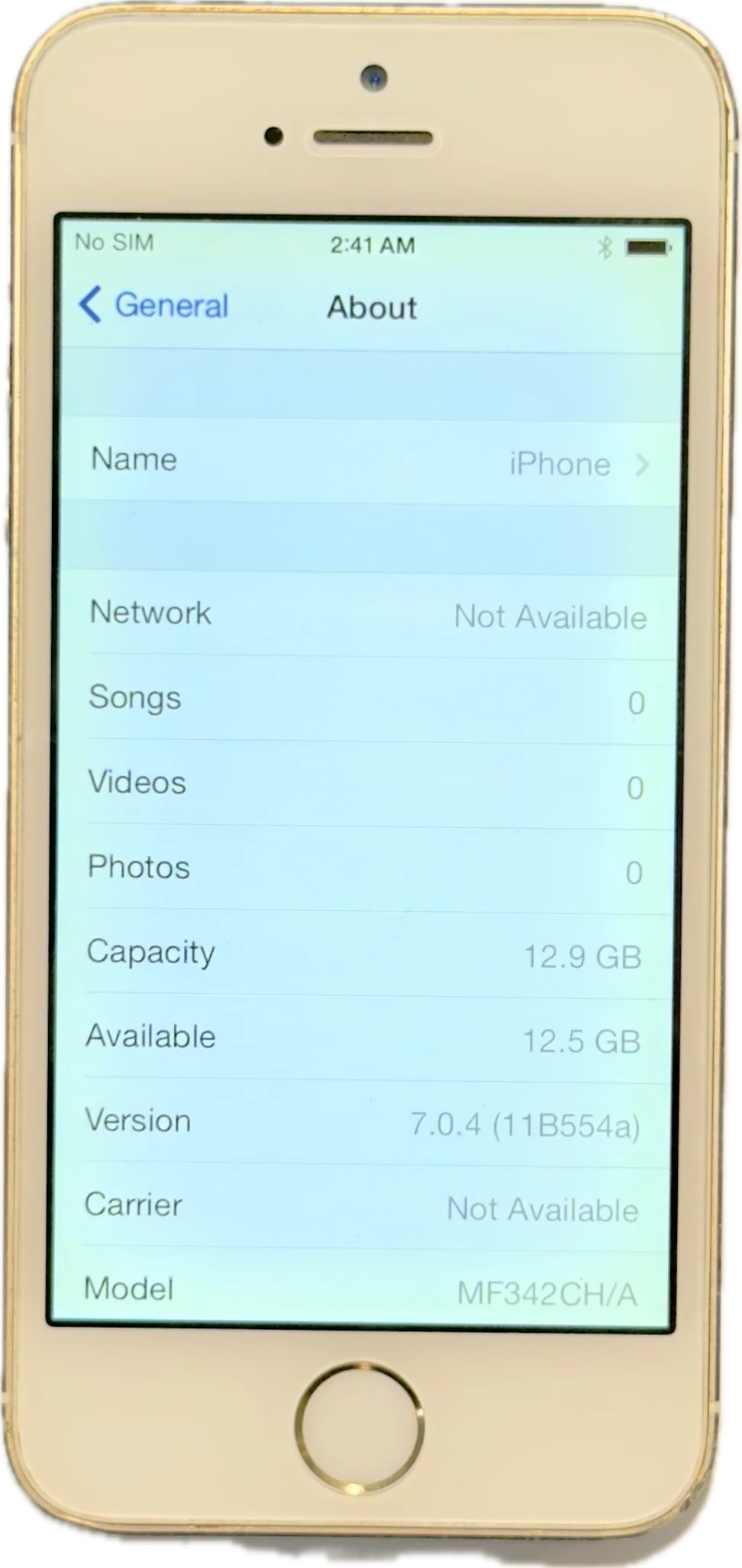 Rare Apple iPhone 5s 16GB Gold iOS 7.0.4 A1518 MF342CH/A Refurbished New Battery - Image 4
