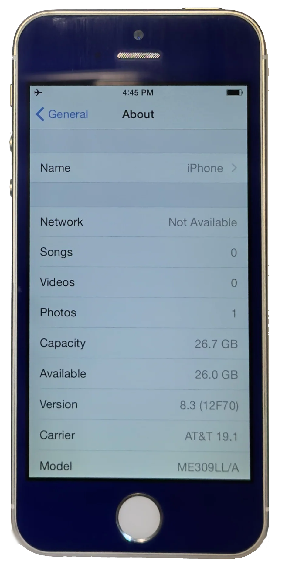 Rare Apple iPhone 5s 32GB Custom Purple & Gold iOS 8.3 ME309LL/A A1533 Refurbished New Battery - Image 4