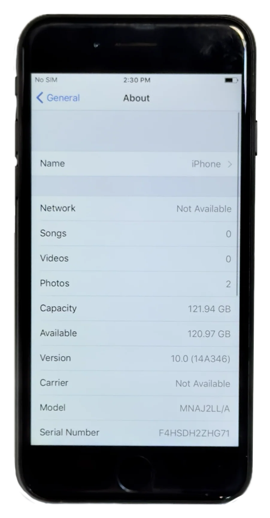 Rare iOS 10.0.0 Apple iPhone 7 128GB Black Unlocked A1660 MNAJ2LL/A Refurbished New Battery - Image 3