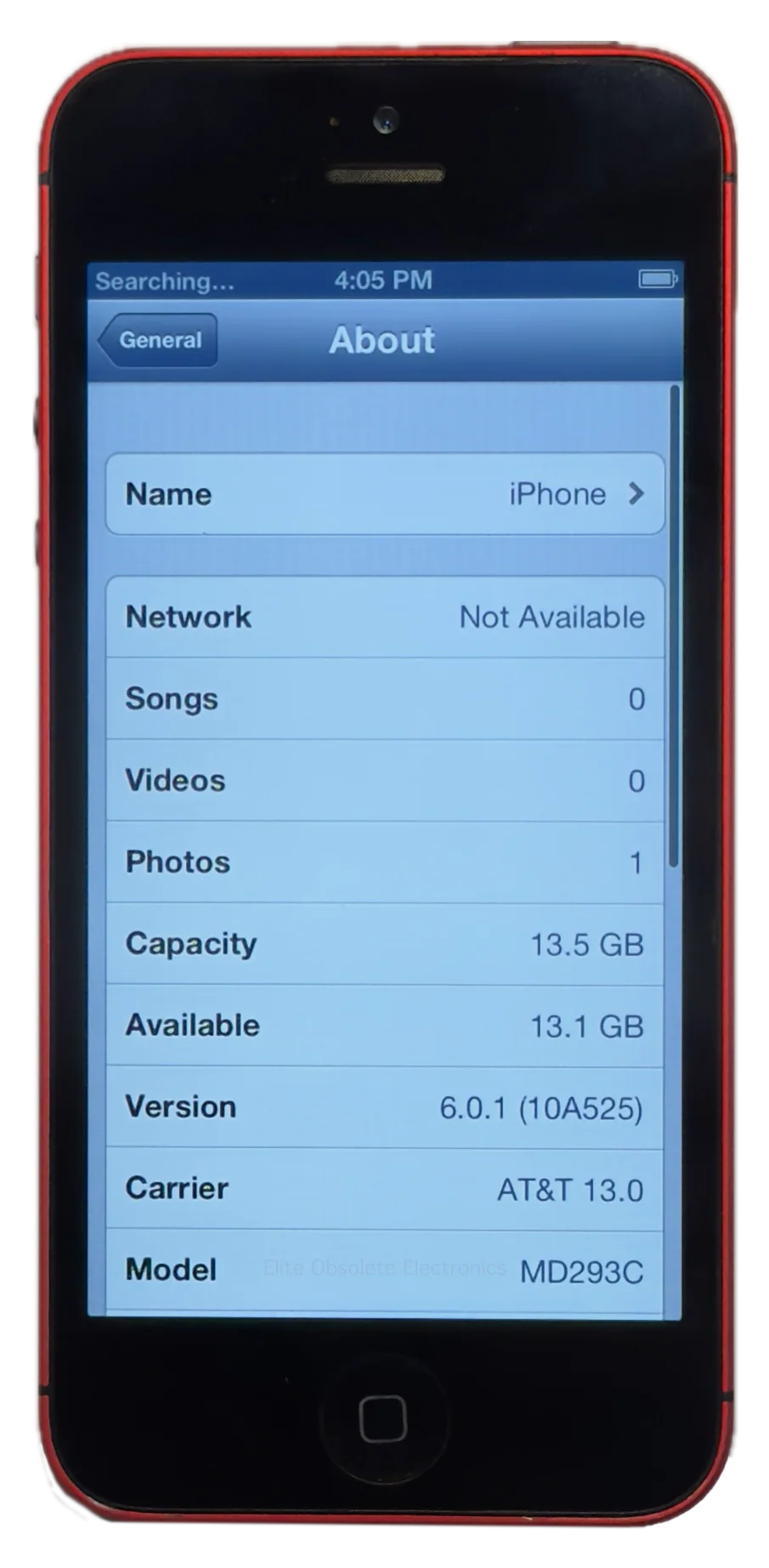 Refurbished Apple iPhone 5 16GB Red & Black Custom Rare iOS 6.0.1 A1428 MD634LL/A New Battery - Image 3