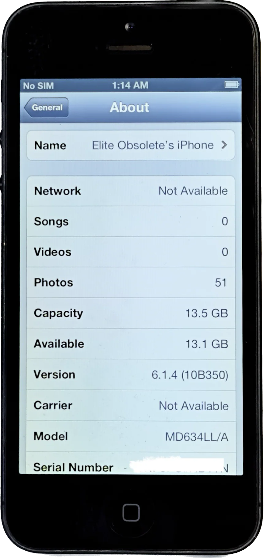 Refurbished Apple iPhone 5 16GB 32GB Slate Black Rare iOS 6.1.4 A1428 MD634LL/A MD295LL/A New Battery - Image 3