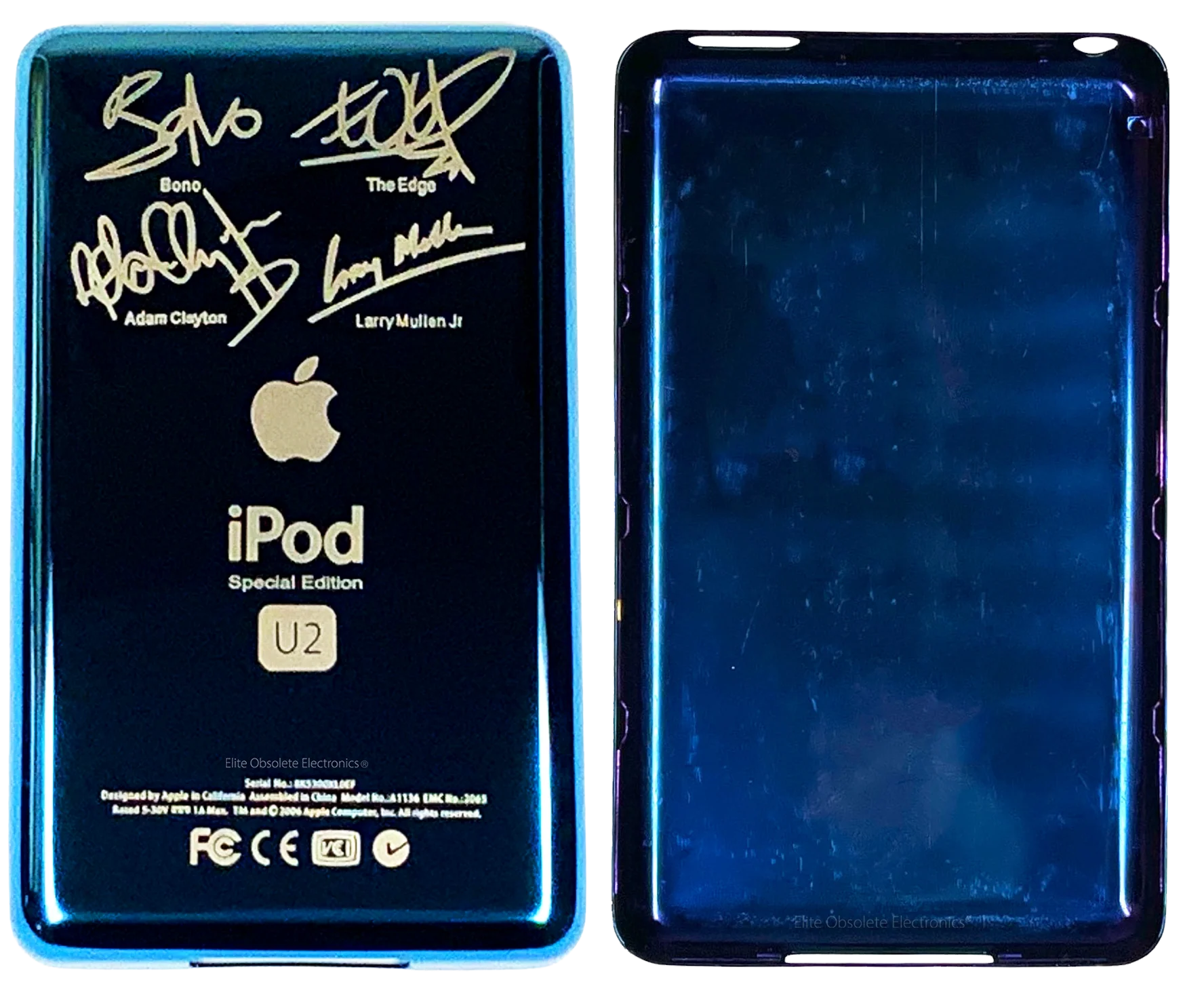 Thick Aqua Blue U2 Special Edition Backplate for Apple iPod Video 5th 5.5 A1136 & iPod Classic 6th 7th A1238 - Image 2