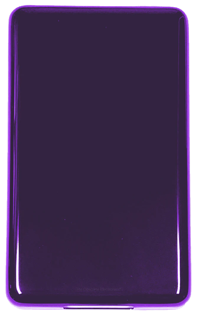Thin Midnight Purple Fully Blank Backplate for Apple iPod Classic 6th 7th & iPod Video 5th 5.5 Enhanced
