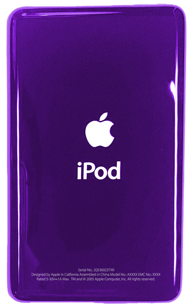Thin Midnight Purple Universal Backplate for Apple iPod Video 5th 5.5 A1136 & iPod Classic 6th 7th A1238